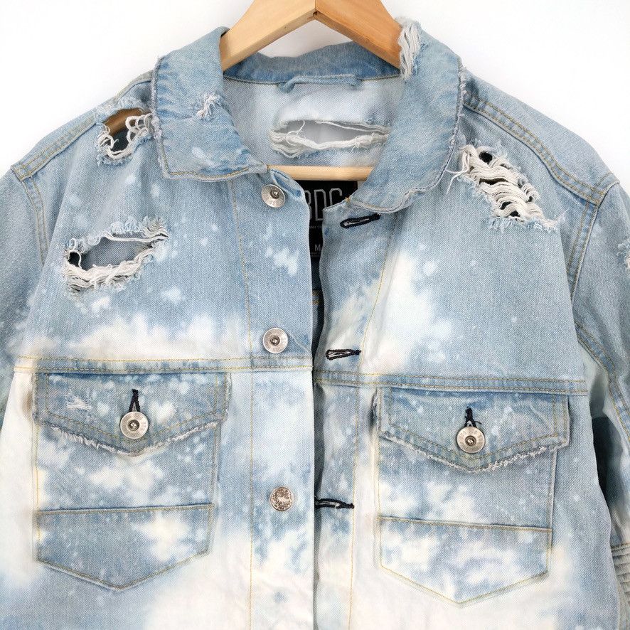 Bdg BDG Custom Hand Bleached Distressed Denim Jean Jacket Size US M / EU 48-50 / 2 - 2 Thumbnail