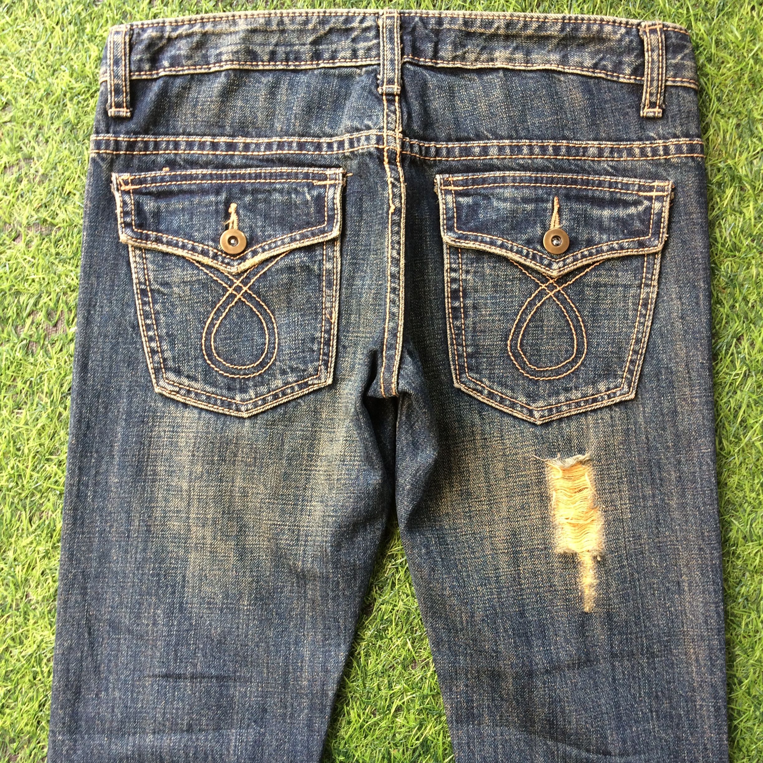 If Six Was Nine × Japanese Brand Y2K Low Waist Flared Wide Leg Jeans #D-506 Size US 26 / EU 42 - 4 Thumbnail