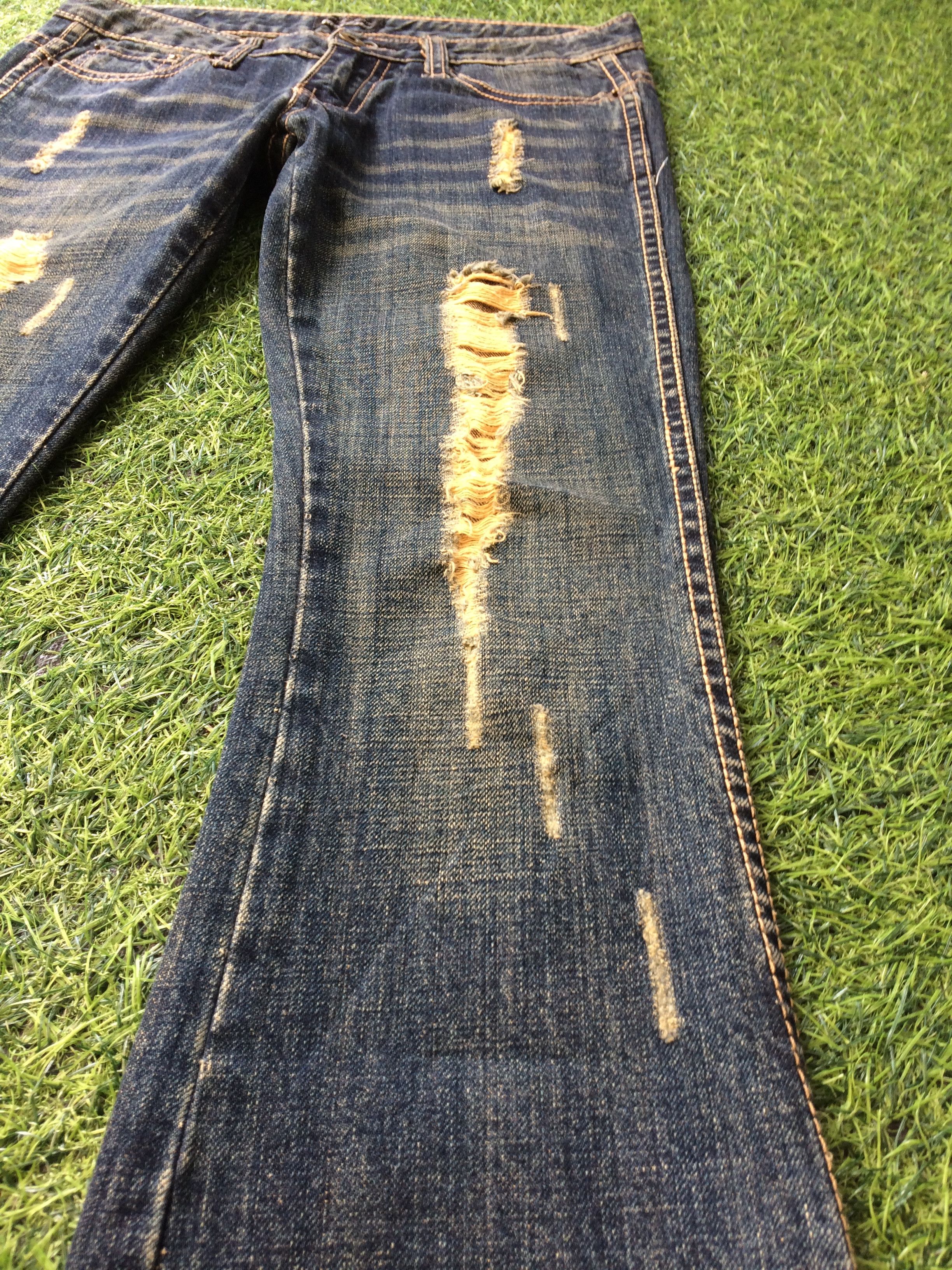If Six Was Nine × Japanese Brand Y2K Low Waist Flared Wide Leg Jeans #D-506 Size US 26 / EU 42 - 7 Thumbnail