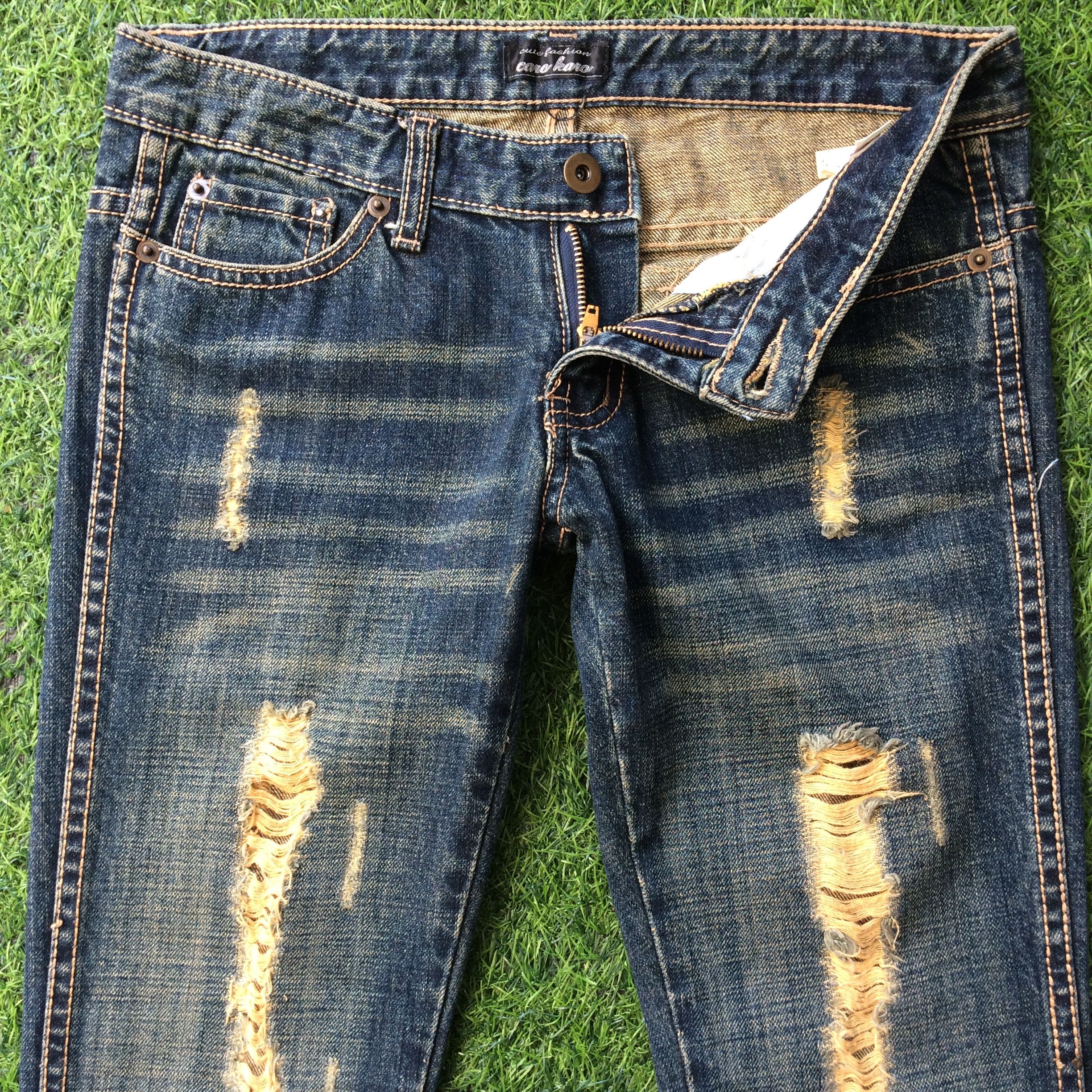 If Six Was Nine × Japanese Brand Y2K Low Waist Flared Wide Leg Jeans #D-506 Size US 26 / EU 42 - 3 Thumbnail