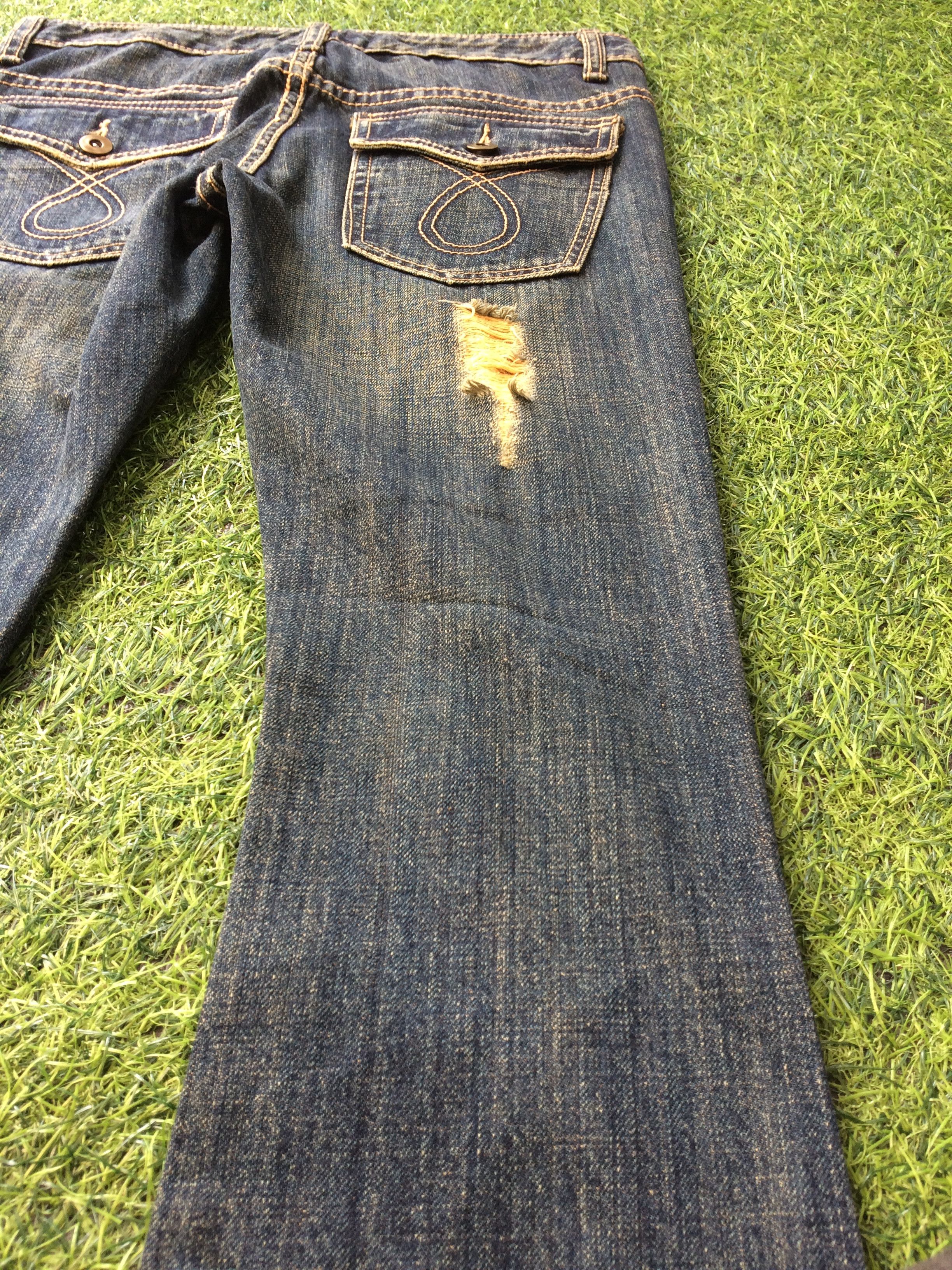 If Six Was Nine × Japanese Brand Y2K Low Waist Flared Wide Leg Jeans #D-506 Size US 26 / EU 42 - 9 Thumbnail