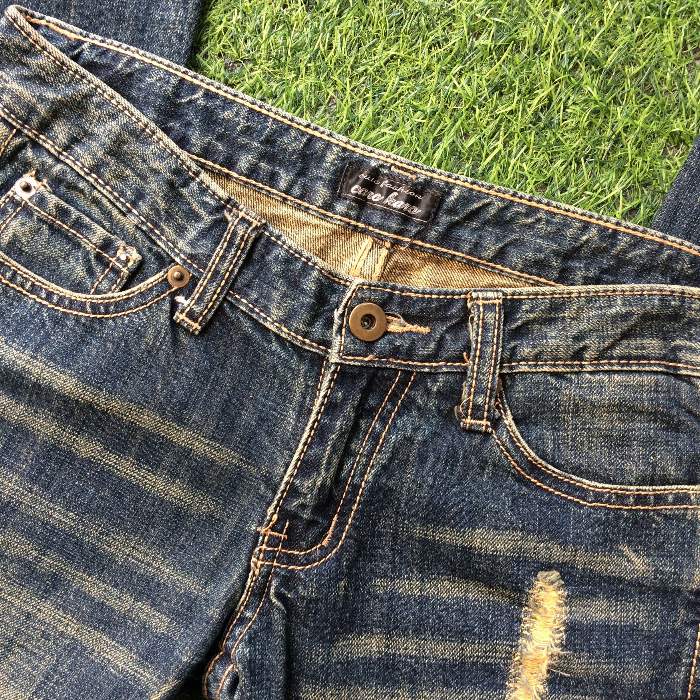 If Six Was Nine × Japanese Brand Y2K Low Waist Flared Wide Leg Jeans #D-506 Size US 26 / EU 42 - 5 Thumbnail