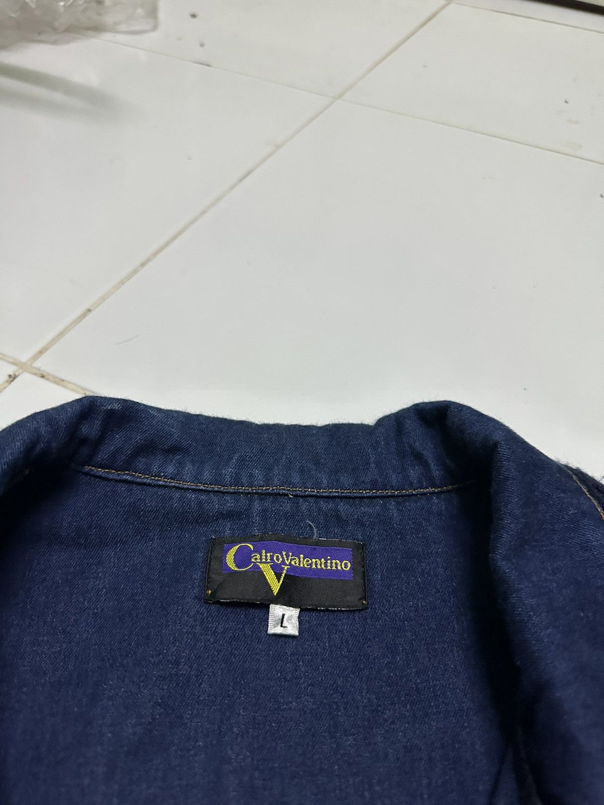 Other Calro Valentino shawl denim jacket Size US L / EU 52-54 / 3 - 4 Thumbnail