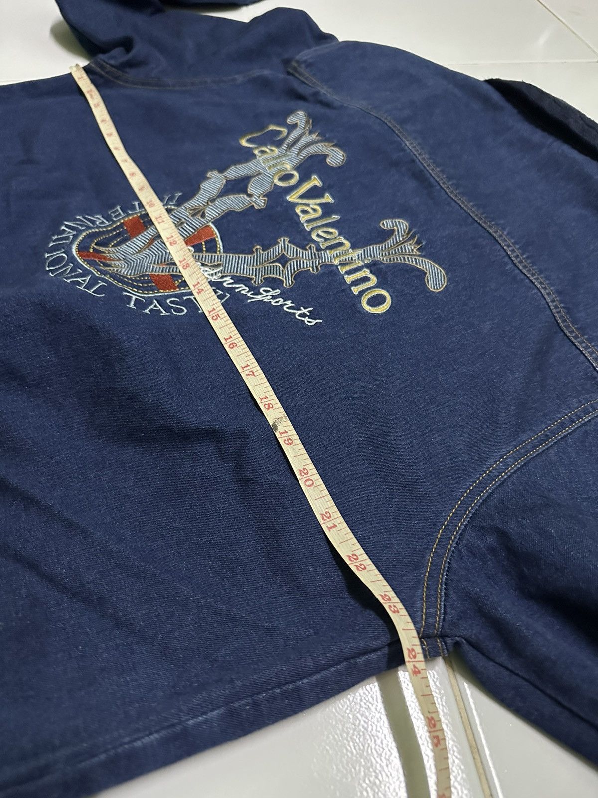 Other Calro Valentino shawl denim jacket Size US L / EU 52-54 / 3 - 5 Thumbnail