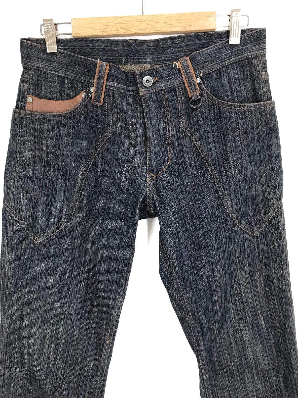 Nicole Club NICOLE CLUB FOR MEN Japan Leather Pocket Denim Jeans Size US 31 - 2 Thumbnail