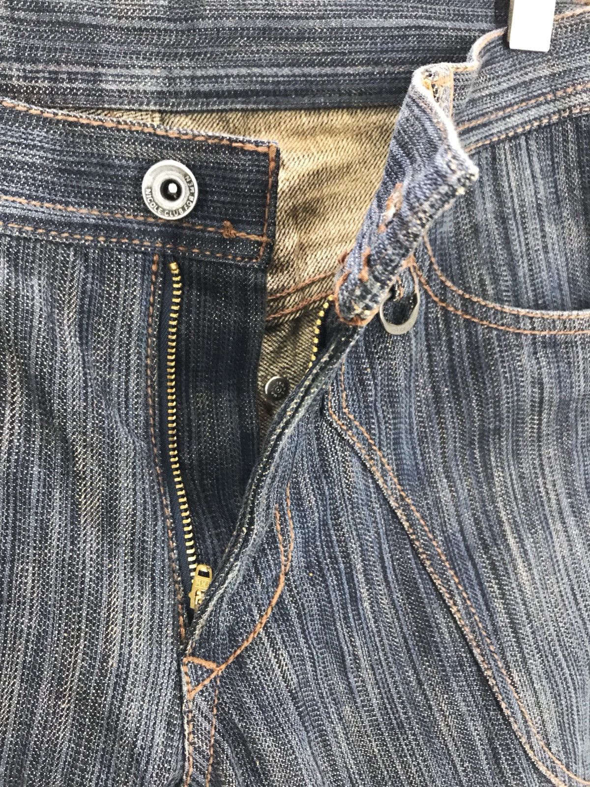 Nicole Club NICOLE CLUB FOR MEN Japan Leather Pocket Denim Jeans Size US 31 - 8 Thumbnail