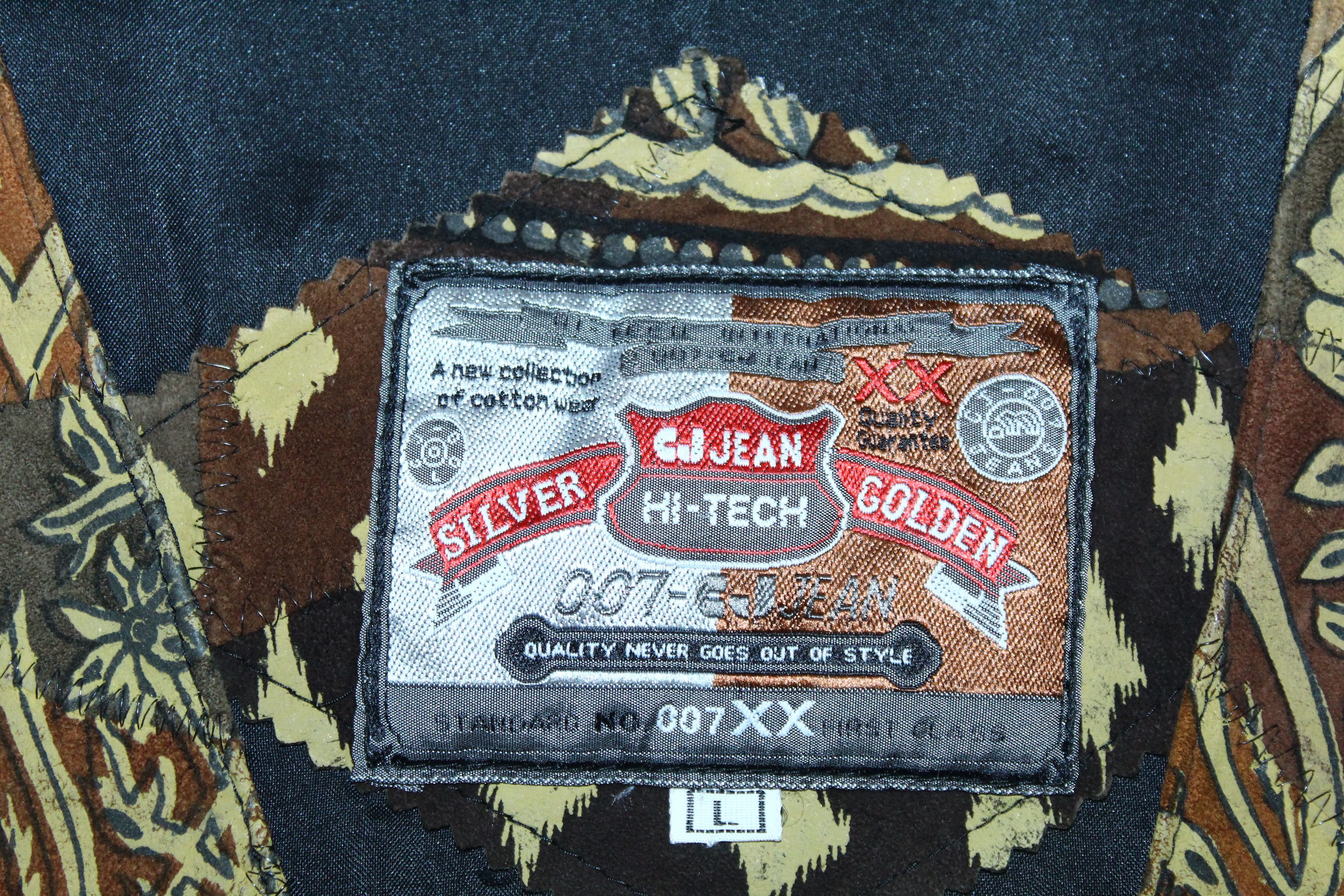 Leather 💥 RARE VTG 💥 007 CJ Jeans Native Art Leather Biker Vest Size US L / EU 52-54 / 3 - 4 Thumbnail