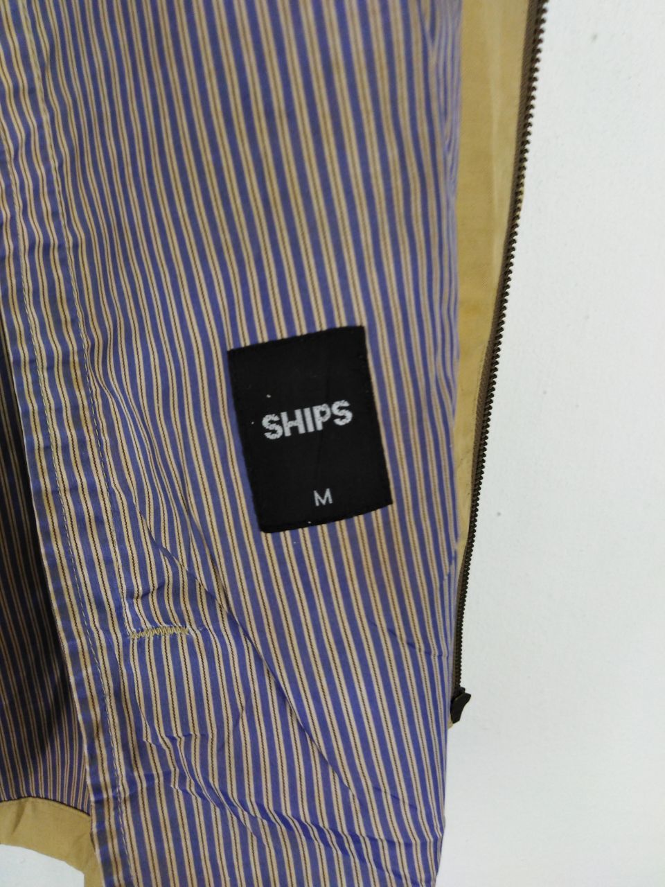 SHIPS SHIPS KHAKI ZIPPER JACKET Size US M / EU 48-50 / 2 - 6 Thumbnail