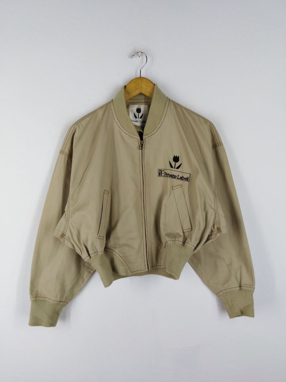 Japanese Brand × Other × Vintage RARE PRIVATE LABEL BOMBERS KHAKI JACKET Size US M / EU 48-50 / 2 - 6 Thumbnail