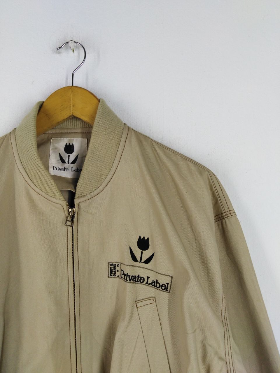 Japanese Brand × Other × Vintage RARE PRIVATE LABEL BOMBERS KHAKI JACKET Size US M / EU 48-50 / 2 - 4 Thumbnail