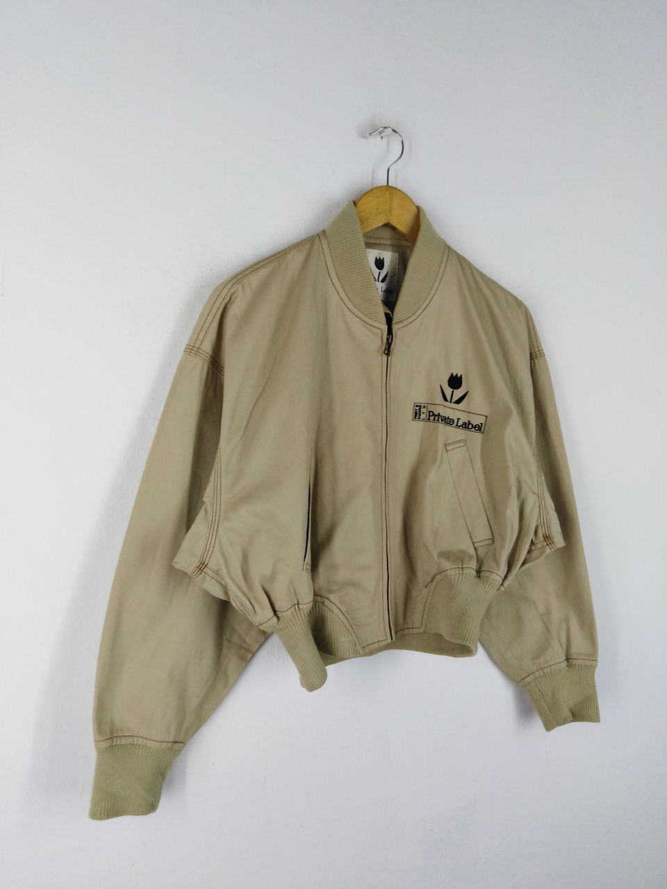 Japanese Brand × Other × Vintage RARE PRIVATE LABEL BOMBERS KHAKI JACKET Size US M / EU 48-50 / 2 - 7 Thumbnail