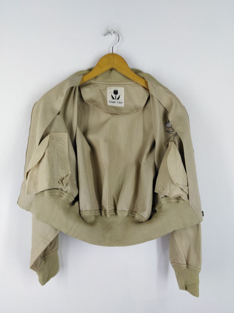 Japanese Brand × Other × Vintage RARE PRIVATE LABEL BOMBERS KHAKI JACKET Size US M / EU 48-50 / 2 - 5 Thumbnail