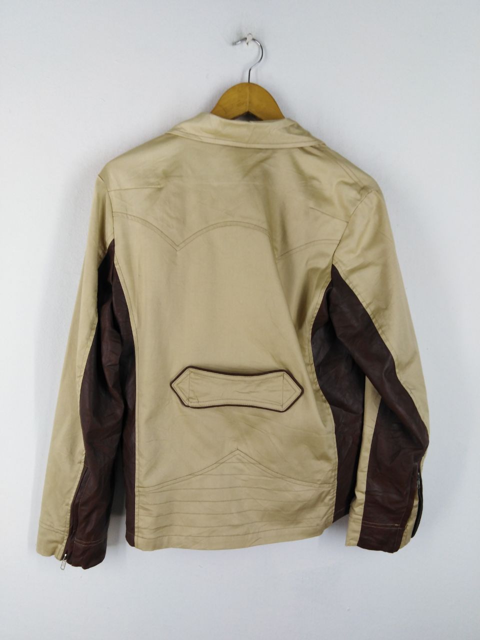 Japanese Brand × Vintage BREATHMINt MIXED KHAKI LEATHER BONDAGE JACKET BOTOK Size US M / EU 48-50 / 2 - 3 Thumbnail