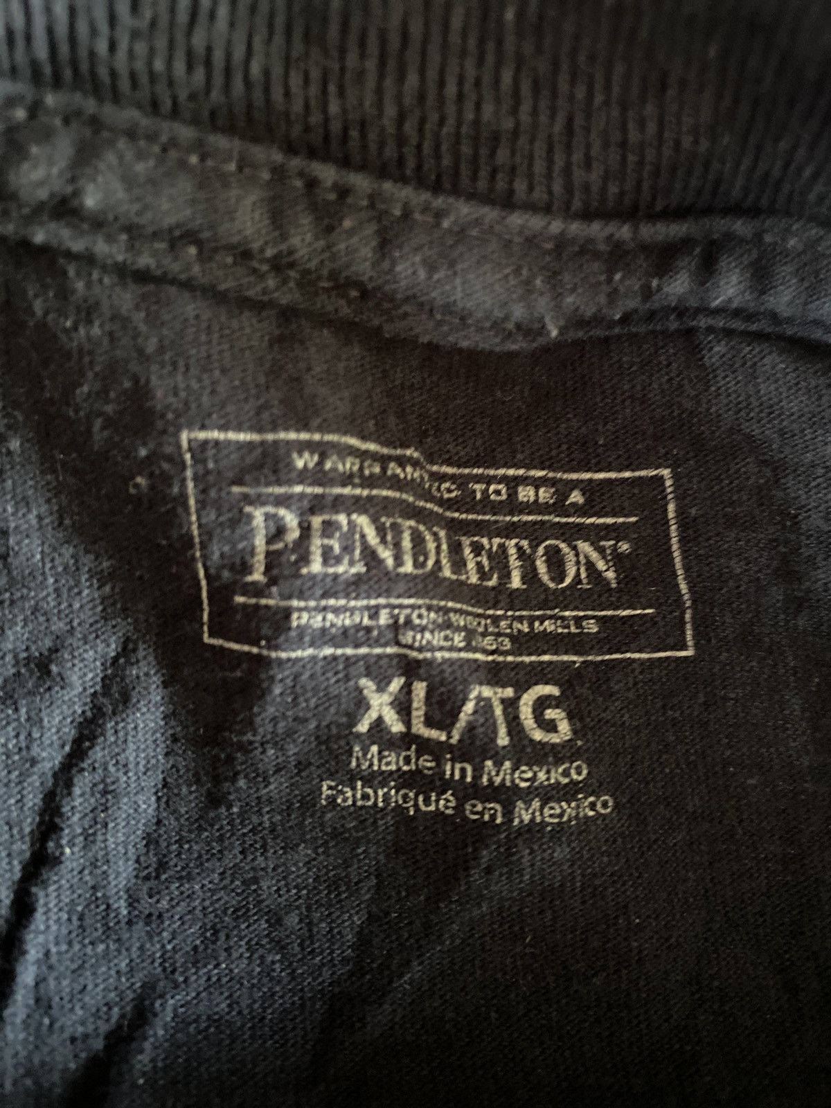 Pendleton Pendleton big logo black T-shirt Size US XL / EU 56 / 4 - 4 Thumbnail