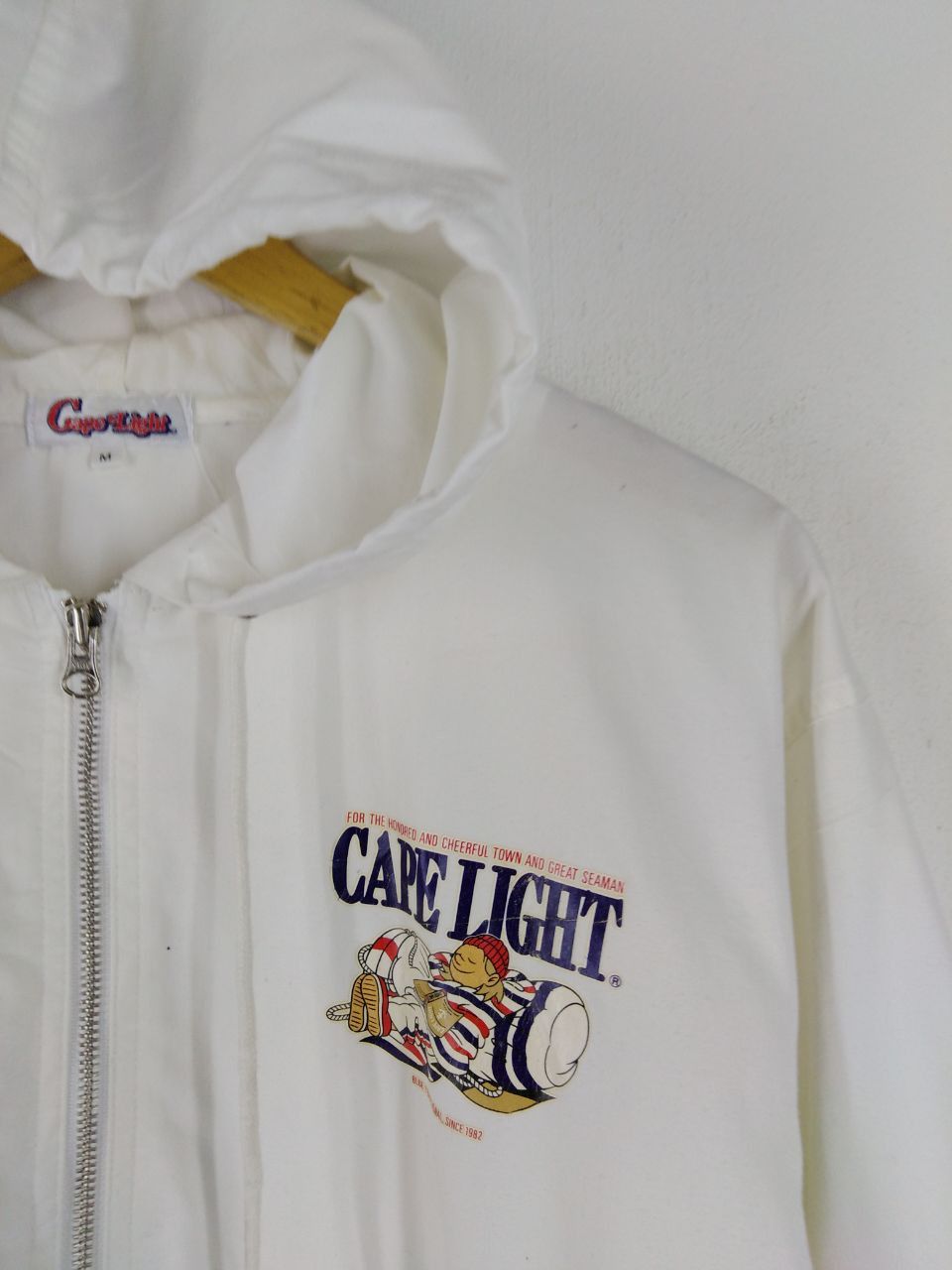 Japanese Brand × Vintage CAPE LIGHT ZIPPER WHITE JACKET HOODIE Size US M / EU 48-50 / 2 - 3 Thumbnail