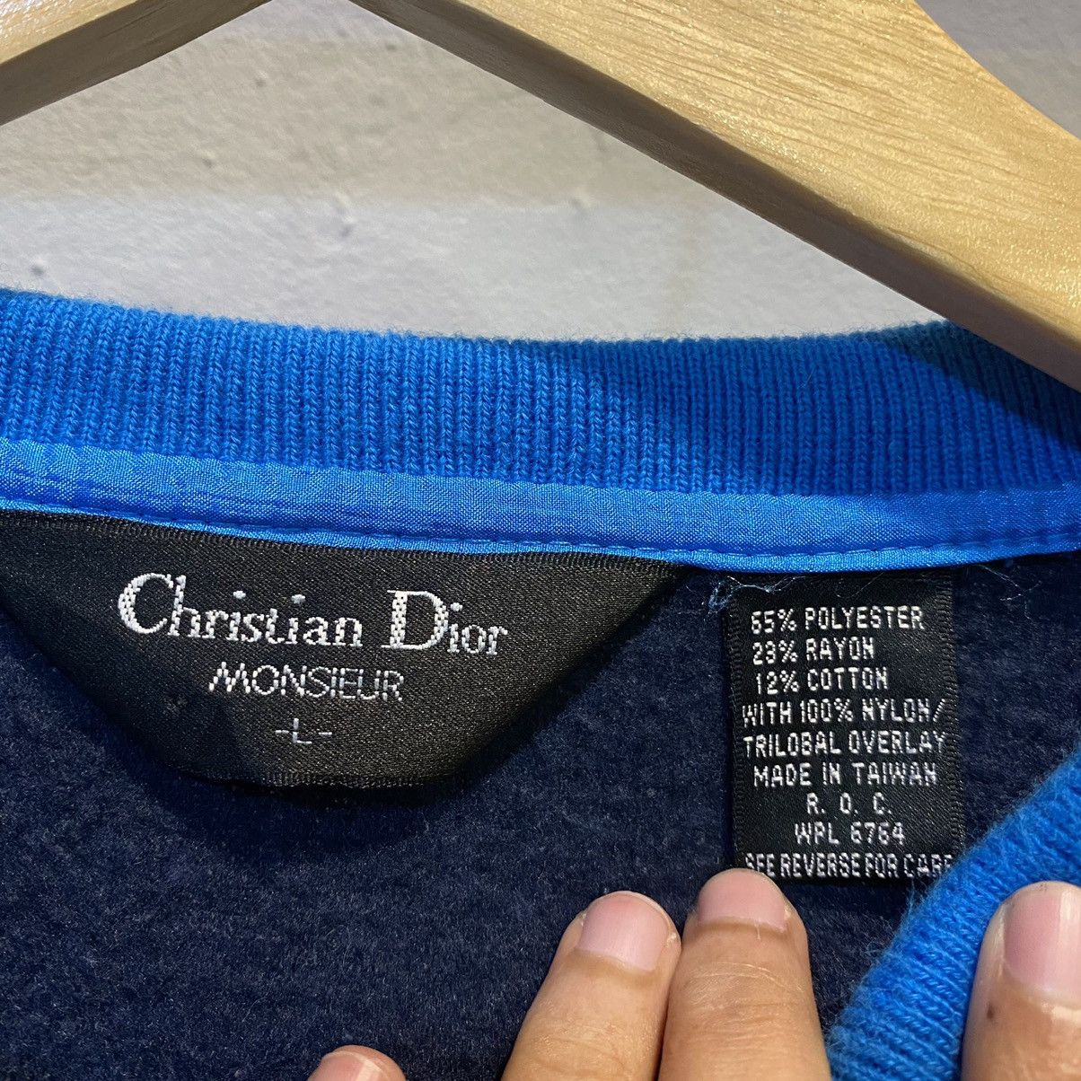 Christian Dior Monsieur × Vintage VINTAGE‼️Christian Dior Monsieur Basic Logo Sweatshirts Size US L / EU 52-54 / 3 - 10 Thumbnail
