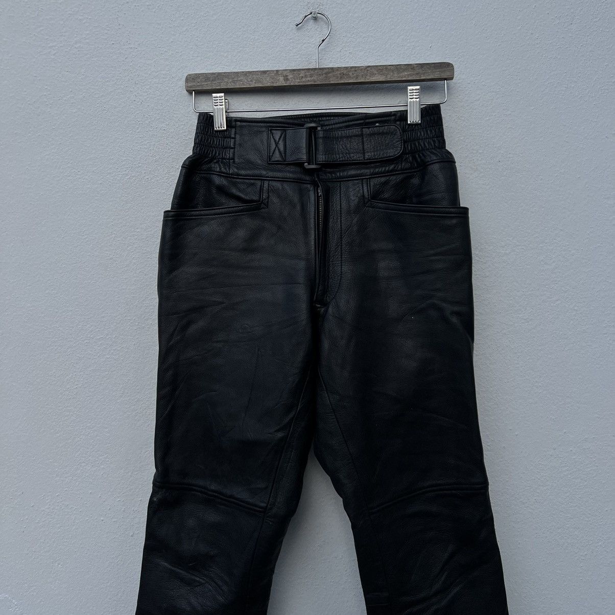 Japanese Brand VINTAGE KUSHITANI NAMAMATSU LEATHER PANTS RARE STYLE Size US 26 / EU 42 - 3 Thumbnail