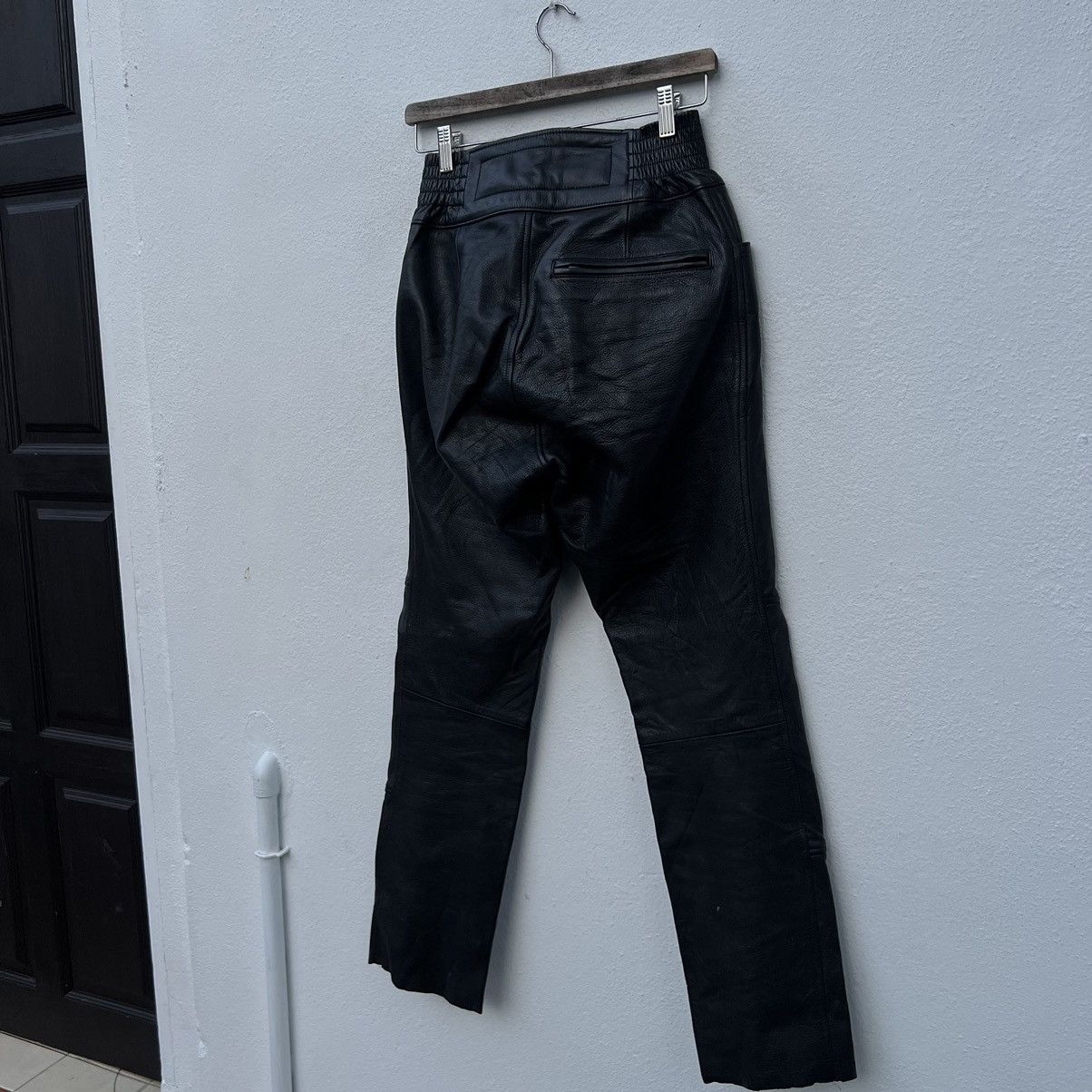 Japanese Brand VINTAGE KUSHITANI NAMAMATSU LEATHER PANTS RARE STYLE Size US 26 / EU 42 - 9 Thumbnail