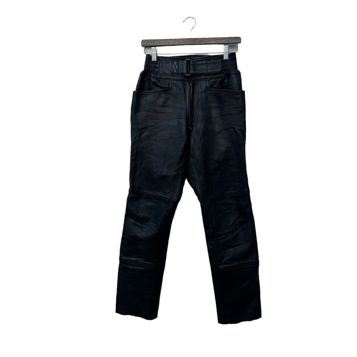 Japanese Brand VINTAGE KUSHITANI NAMAMATSU LEATHER PANTS RARE STYLE Size US 26 / EU 42 - 1 Thumbnail