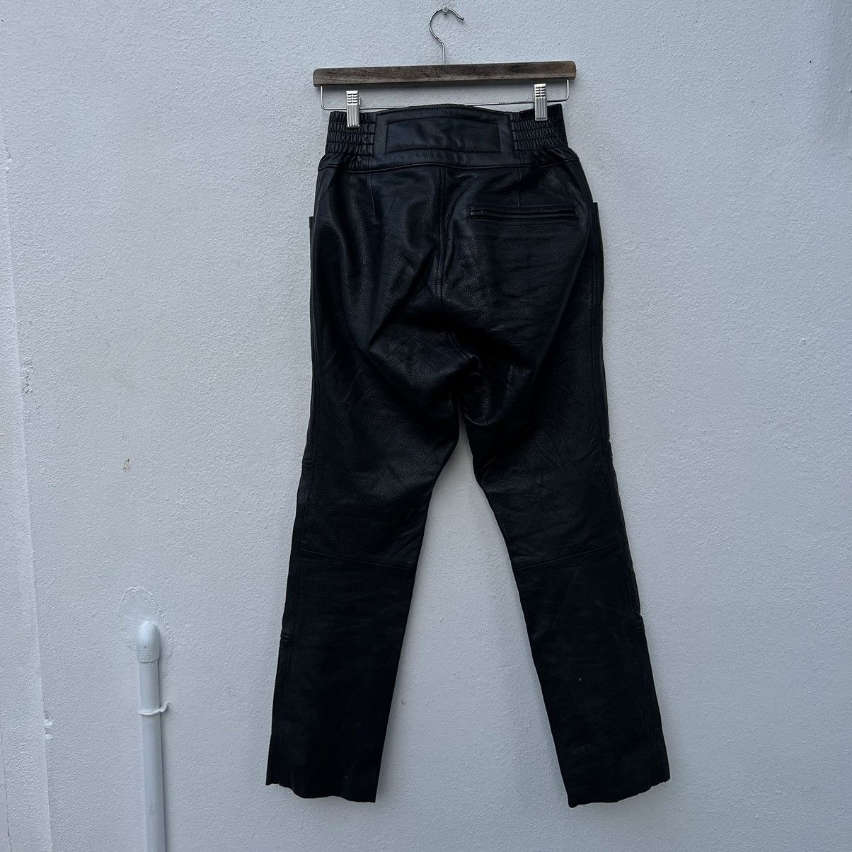 Japanese Brand VINTAGE KUSHITANI NAMAMATSU LEATHER PANTS RARE STYLE Size US 26 / EU 42 - 8 Thumbnail