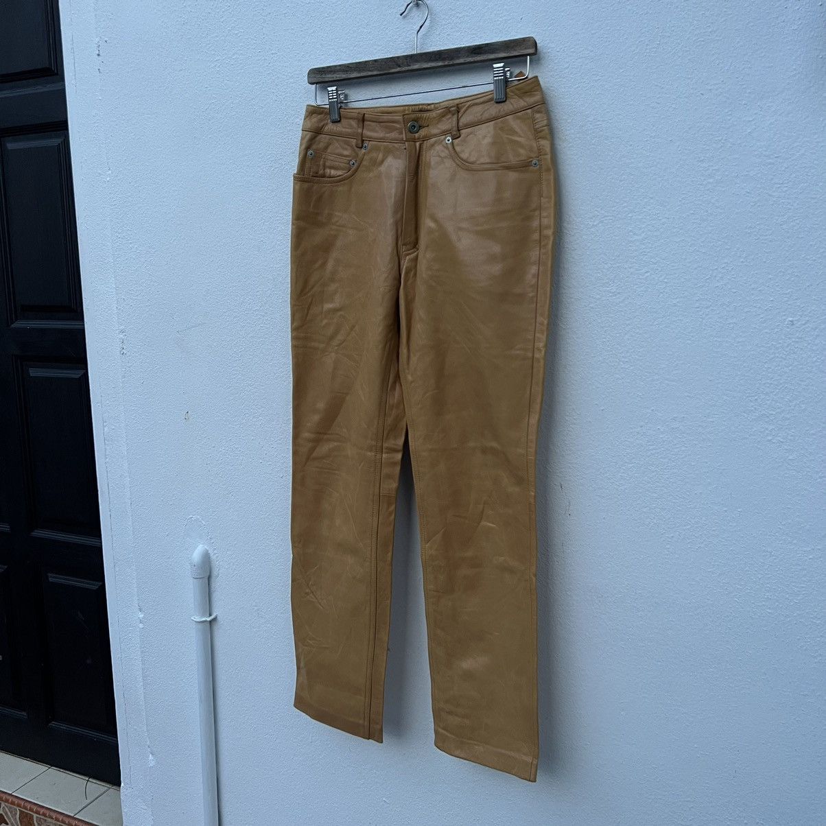 Genuine Leather VINTAGE RACER LEATHER PANTS RIGHT-ON JAPAN NICE DESIGN Size US 30 / EU 46 - 2 Thumbnail
