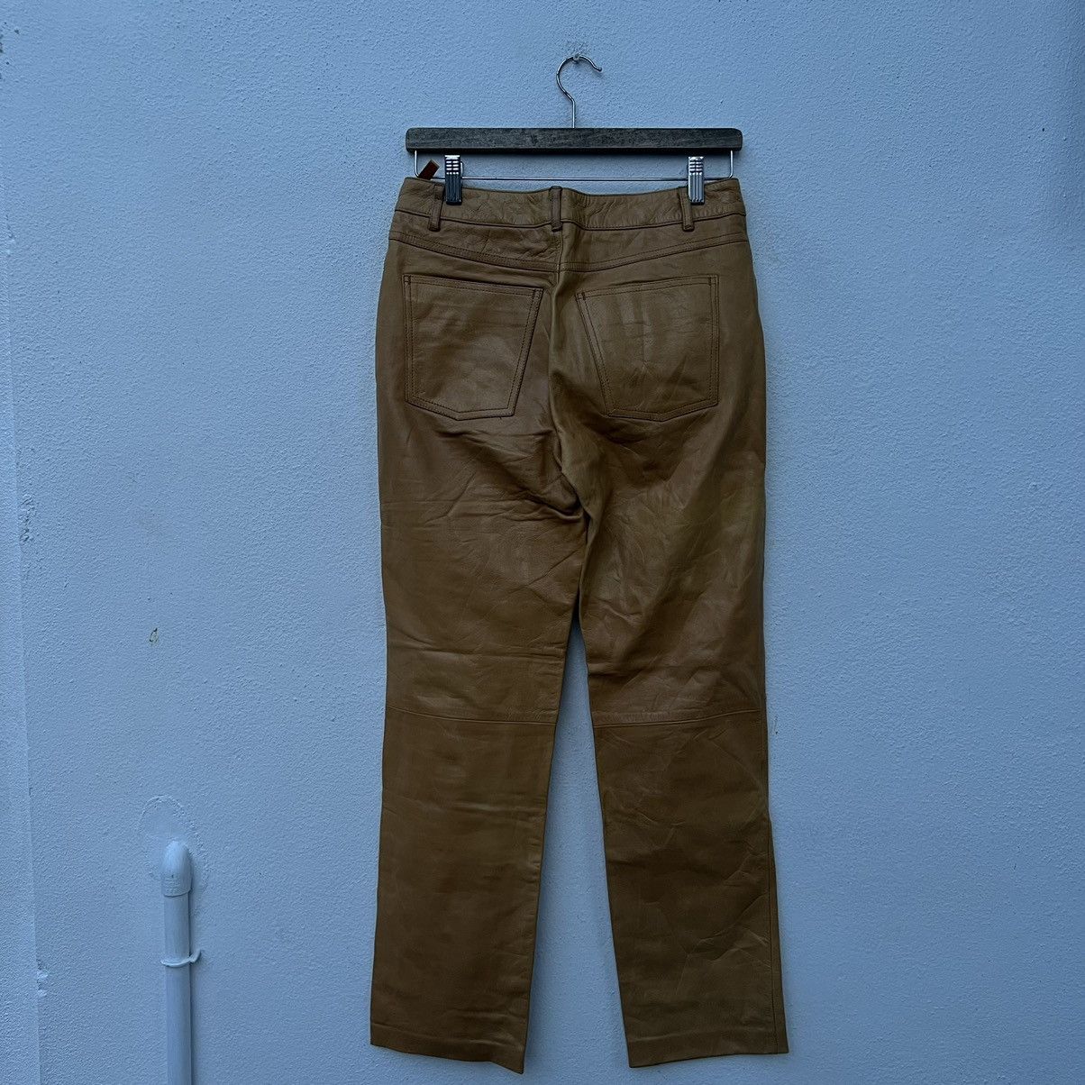 Genuine Leather VINTAGE RACER LEATHER PANTS RIGHT-ON JAPAN NICE DESIGN Size US 30 / EU 46 - 6 Thumbnail