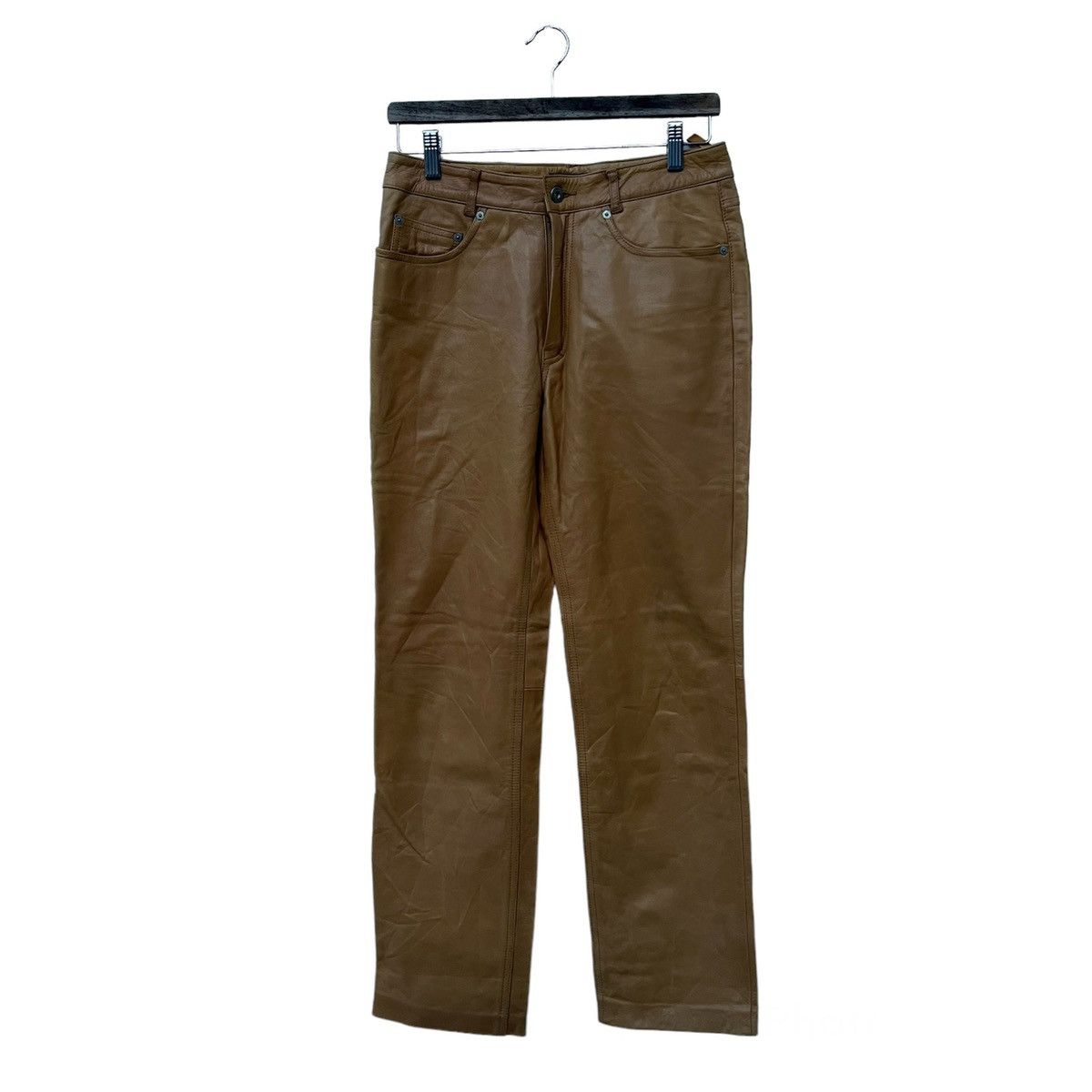 Genuine Leather VINTAGE RACER LEATHER PANTS RIGHT-ON JAPAN NICE DESIGN Size US 30 / EU 46 - 1 Thumbnail