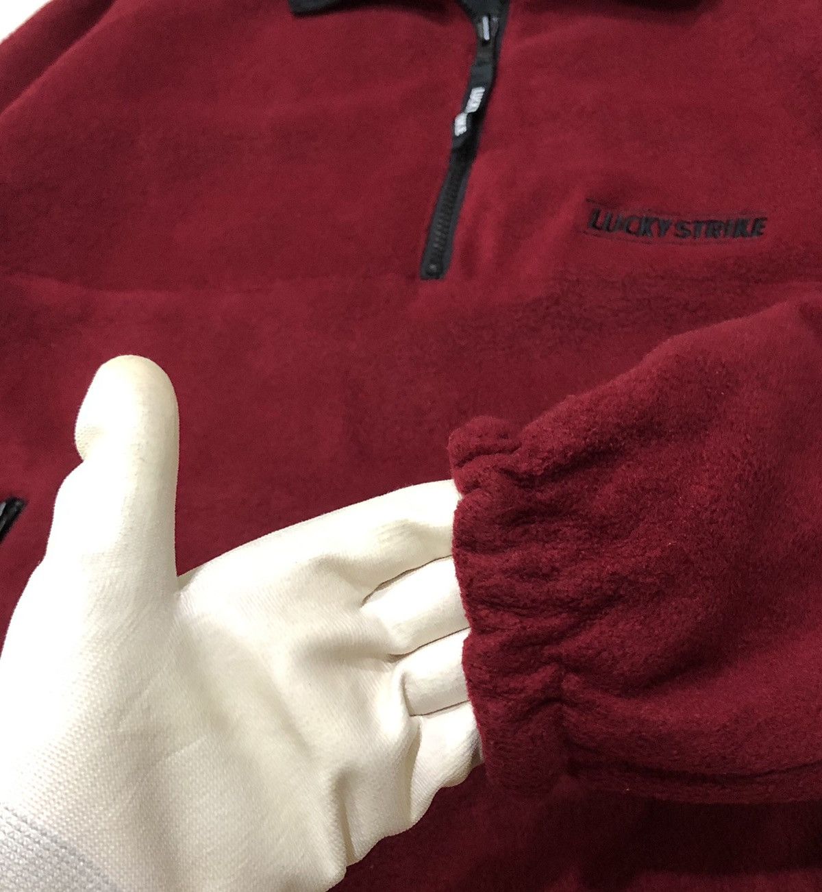 Japanese Brand LUCKY STRIKE Fleece Reversible Nylon 2ways Jacket Size US M / EU 48-50 / 2 - 13 Thumbnail