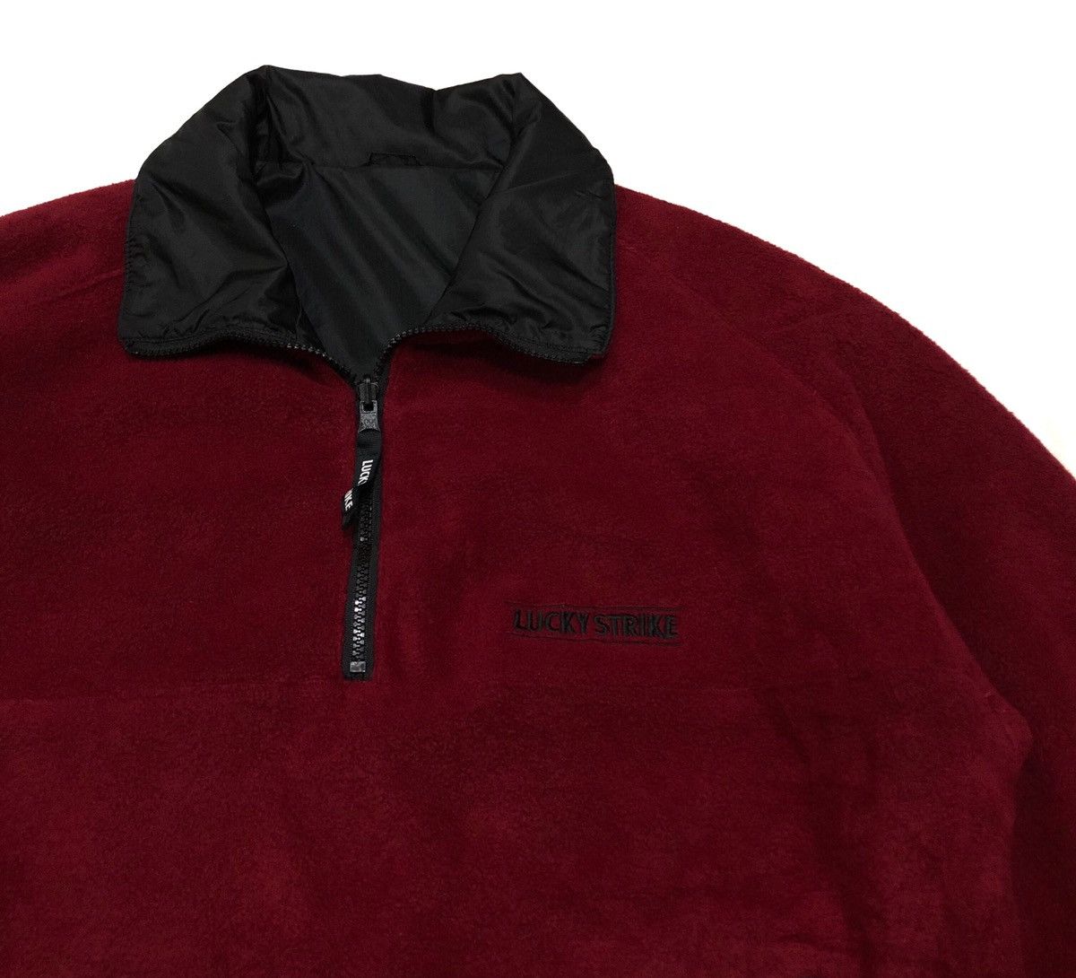 Japanese Brand LUCKY STRIKE Fleece Reversible Nylon 2ways Jacket Size US M / EU 48-50 / 2 - 6 Thumbnail