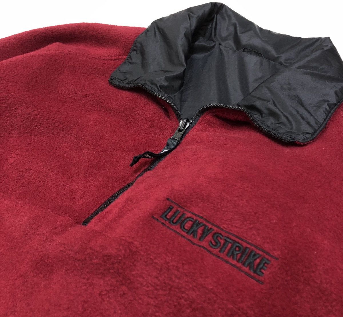 Japanese Brand LUCKY STRIKE Fleece Reversible Nylon 2ways Jacket Size US M / EU 48-50 / 2 - 3 Thumbnail
