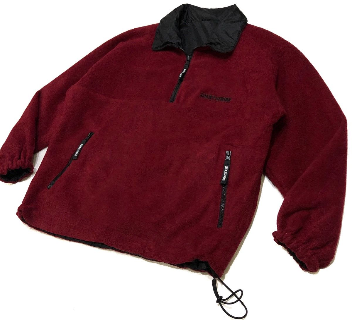 Japanese Brand LUCKY STRIKE Fleece Reversible Nylon 2ways Jacket Size US M / EU 48-50 / 2 - 5 Thumbnail