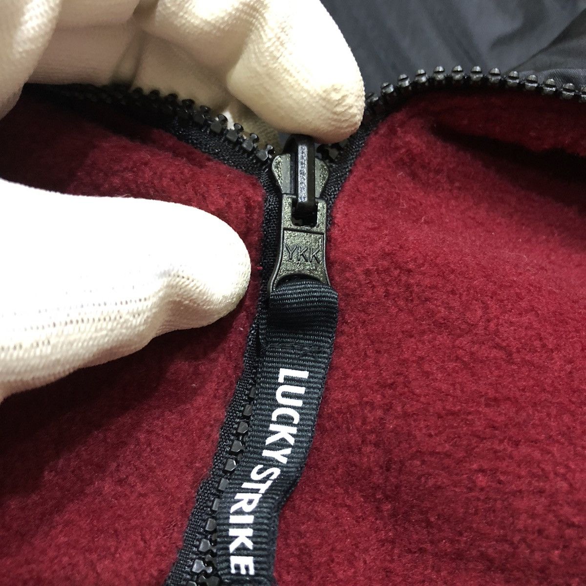 Japanese Brand LUCKY STRIKE Fleece Reversible Nylon 2ways Jacket Size US M / EU 48-50 / 2 - 14 Thumbnail