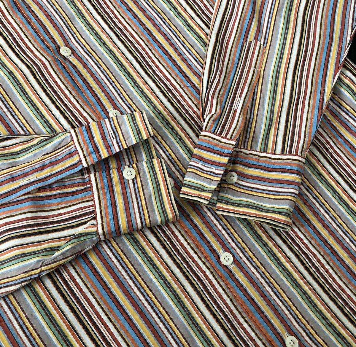 Paul Smith Paul Smith Signature Stripe Pattern Long Sleeves Shirt Size US M / EU 48-50 / 2 - 7 Thumbnail