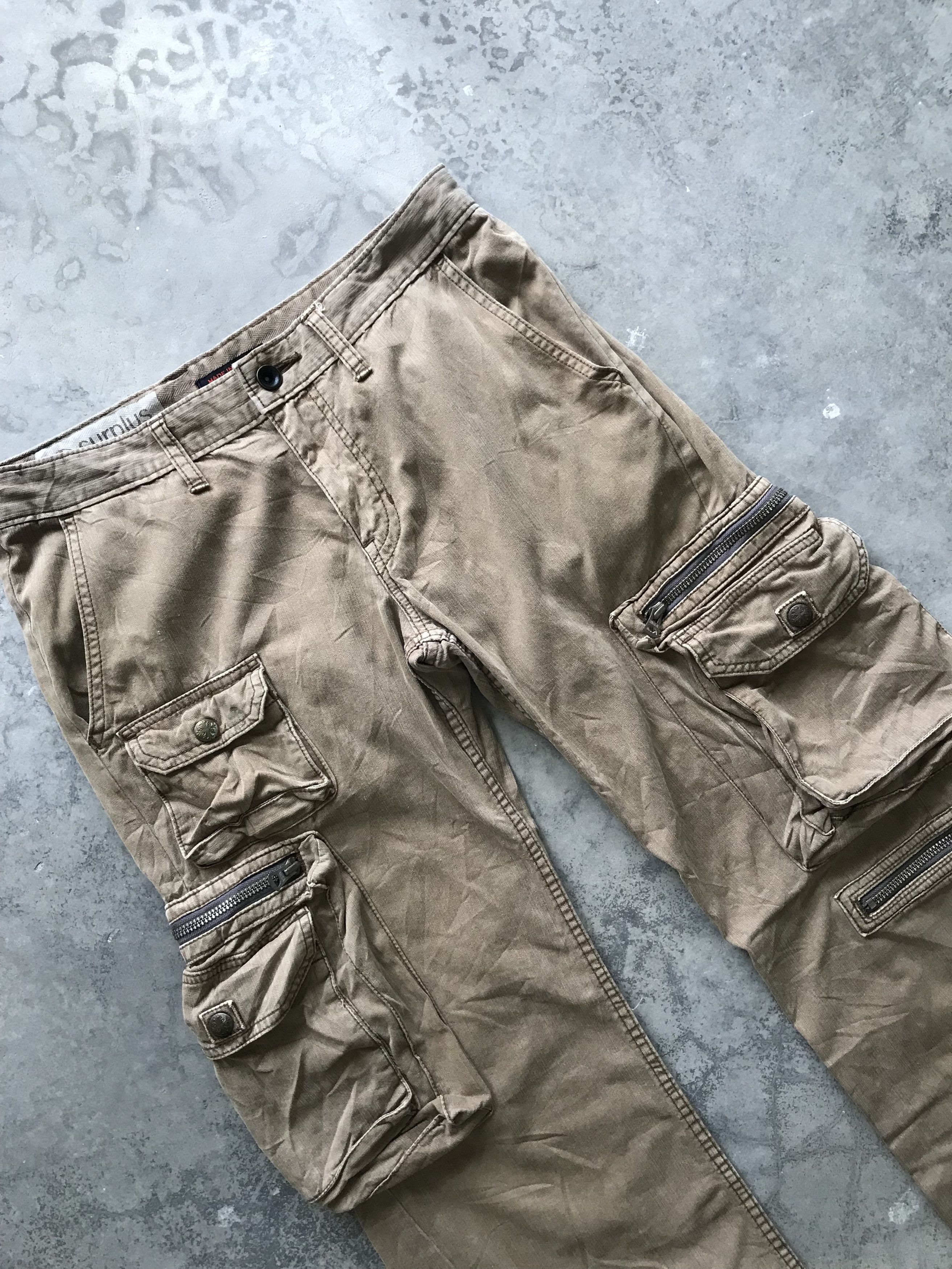 Japanese Brand CP54 surplus Japan military Multipockets Flare Cargo Pant Size US 30 / EU 46 - 2 Thumbnail