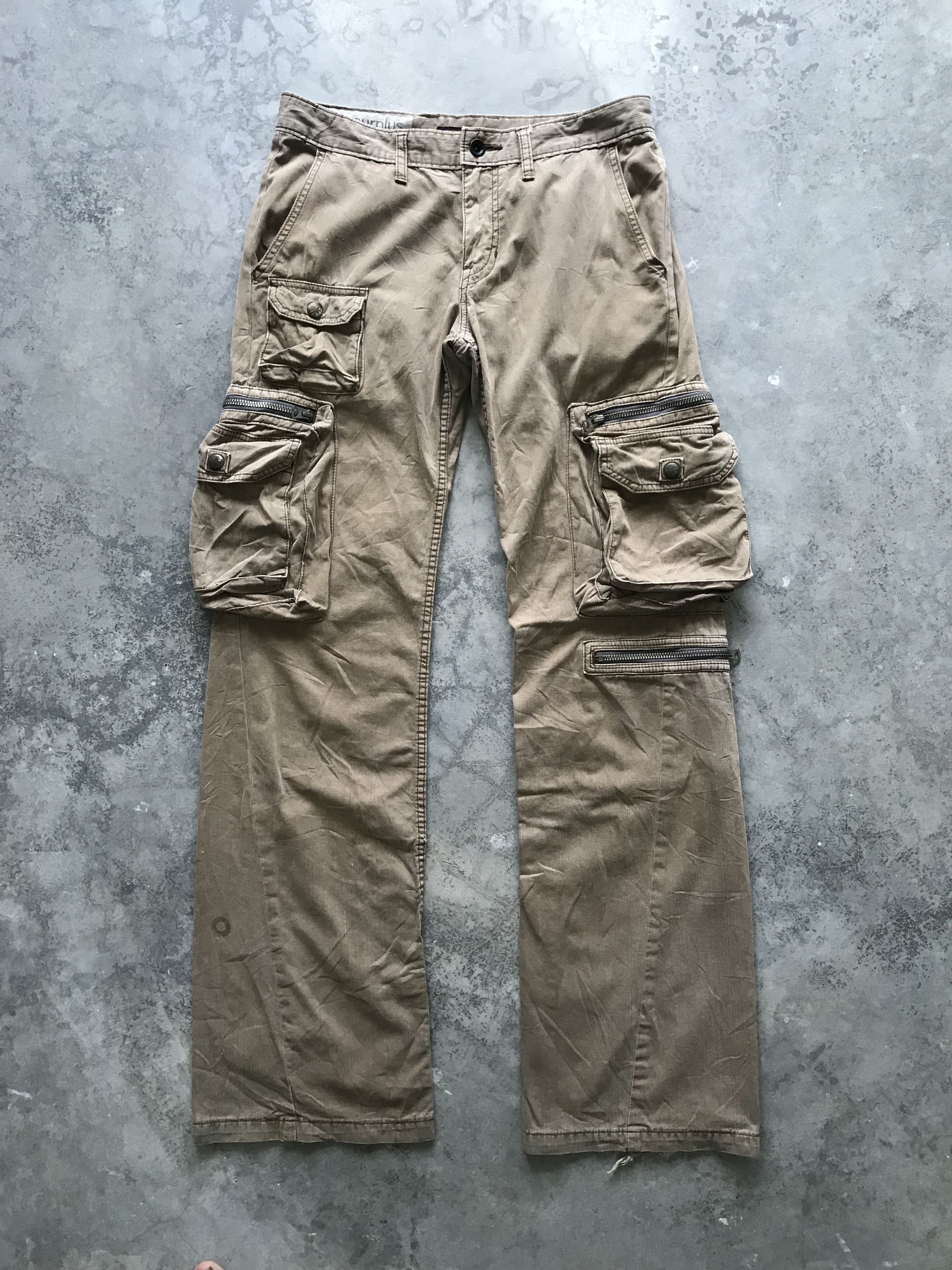Japanese Brand CP54 surplus Japan military Multipockets Flare Cargo Pant Size US 30 / EU 46 - 1 Thumbnail