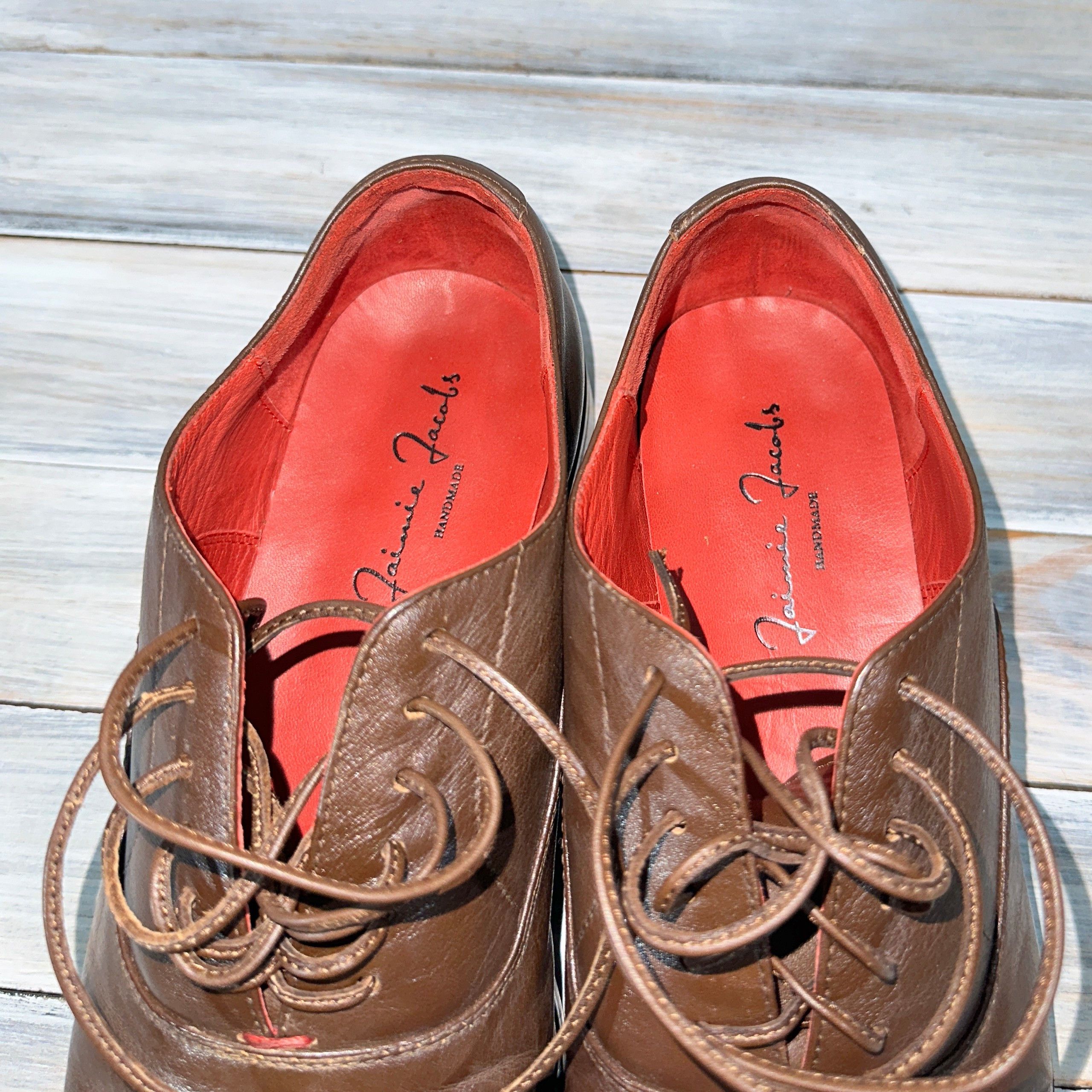 Handmade Jaimie Jacobs Handmade Leather Men's Brogues Shoes Luxury Size US 9 / EU 42 - 10 Thumbnail