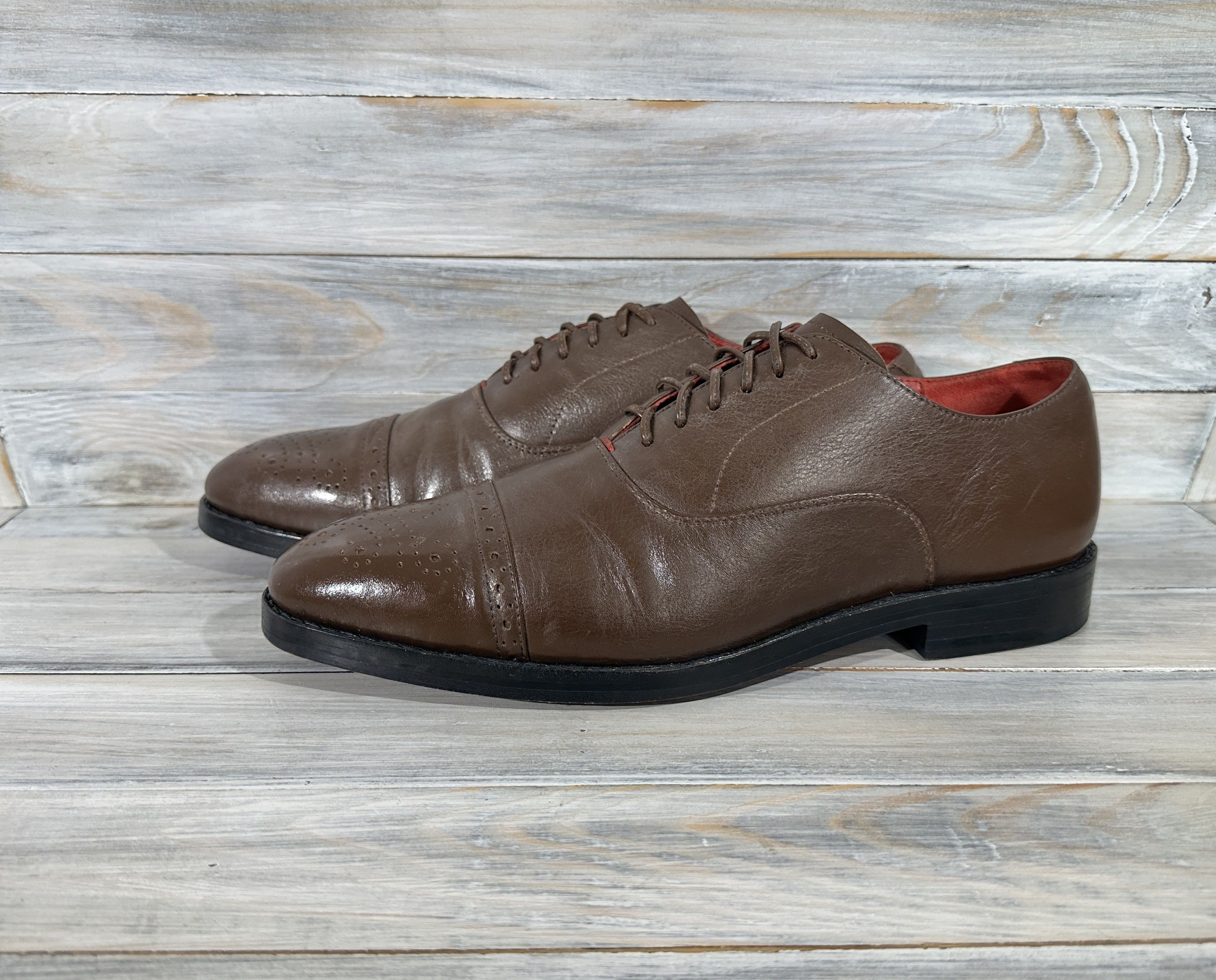 Handmade Jaimie Jacobs Handmade Leather Men's Brogues Shoes Luxury Size US 9 / EU 42 - 17 Thumbnail