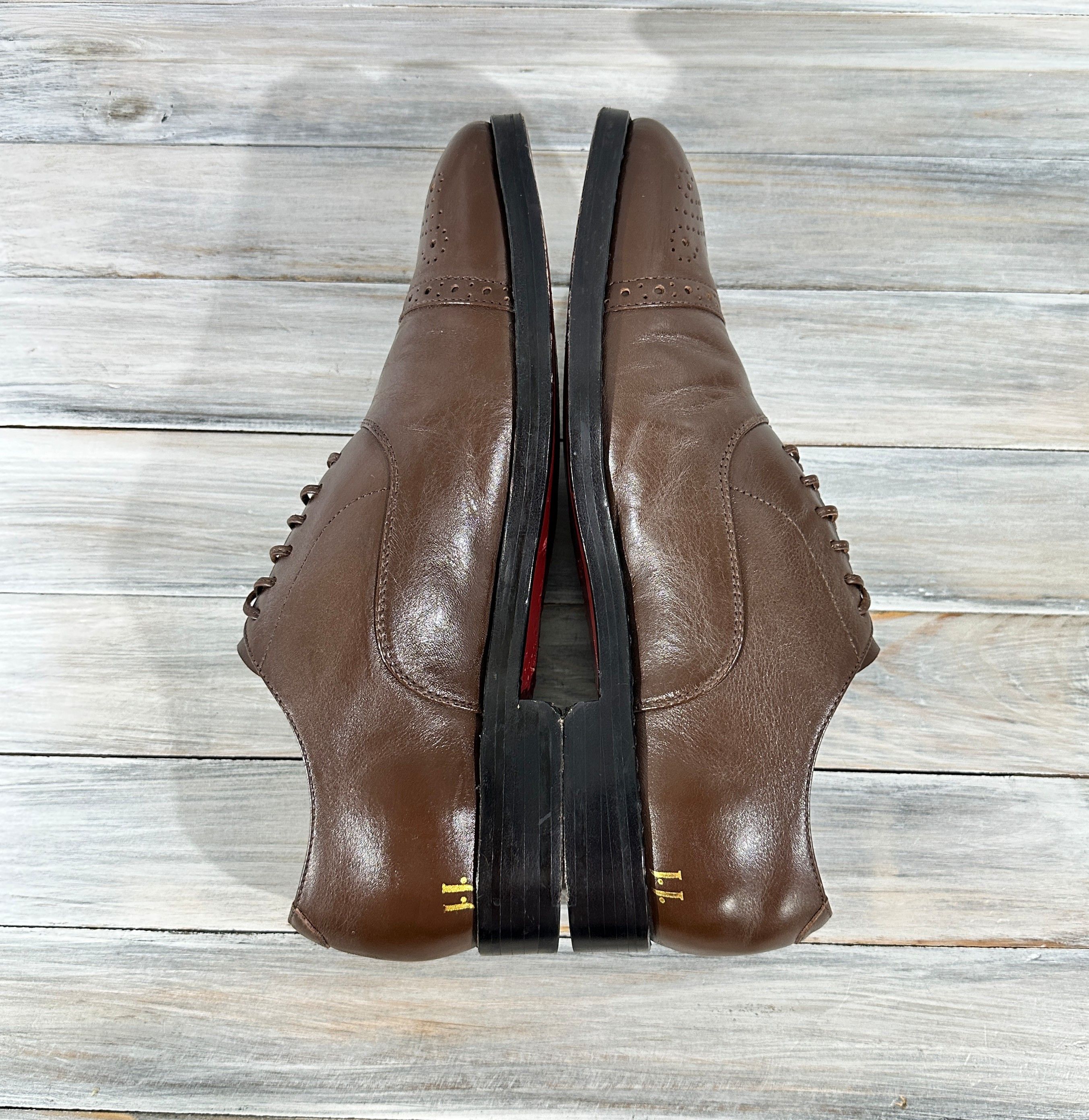 Handmade Jaimie Jacobs Handmade Leather Men's Brogues Shoes Luxury Size US 9 / EU 42 - 7 Thumbnail