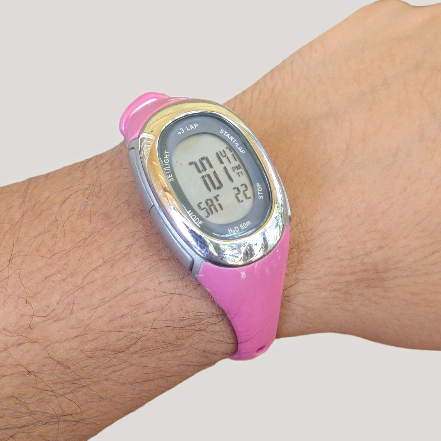 Nike Women's Nike Watch Pink Silver Digital Rubber Size ONE SIZE - 11 Thumbnail