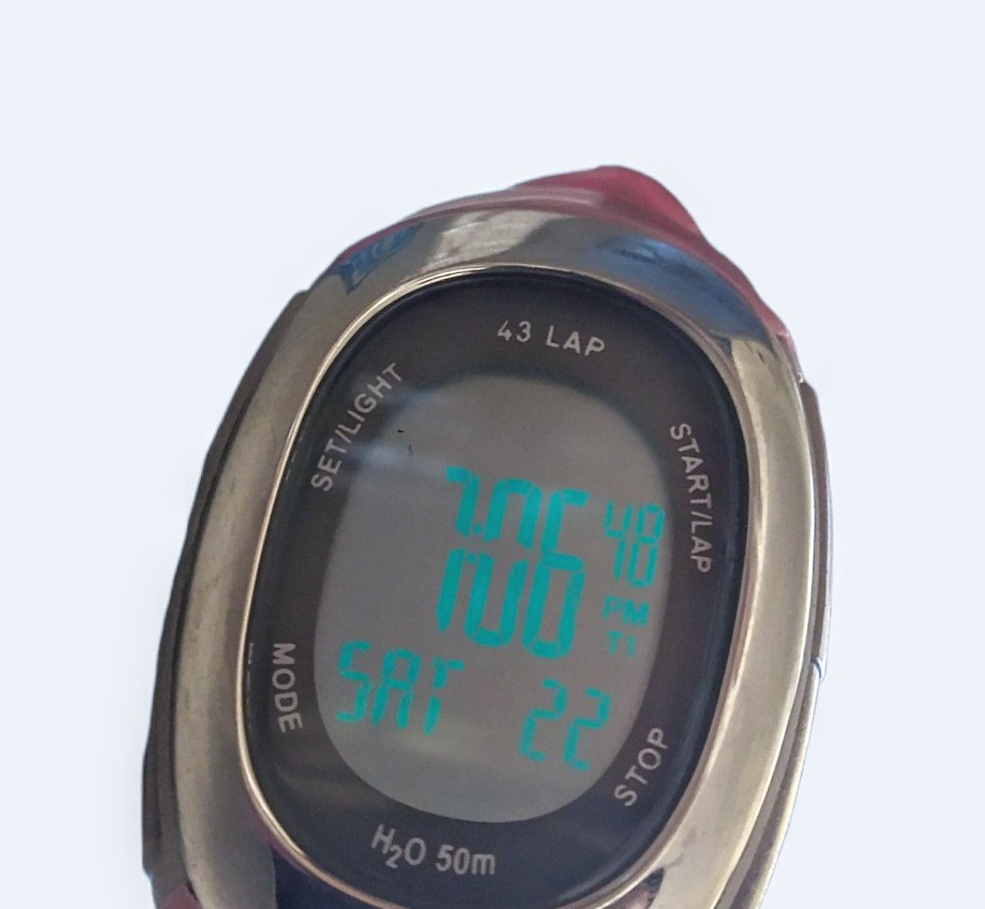 Nike Women's Nike Watch Pink Silver Digital Rubber Size ONE SIZE - 10 Thumbnail