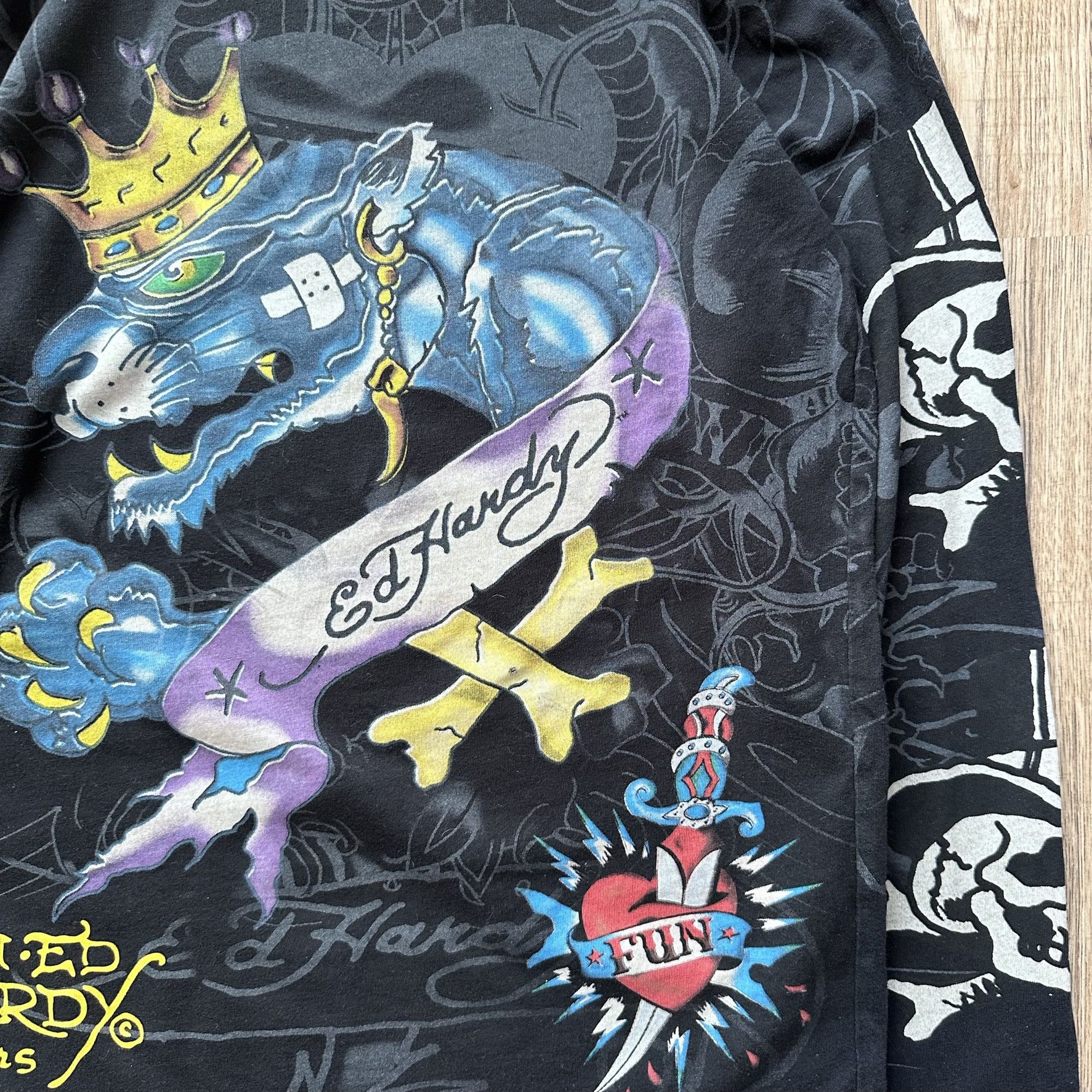 Christian Audigier × Ed Hardy × Vintage Black vintage longsleeve tee Ed Hardy Christian Audigier Size US S / EU 44-46 / 1 - 7 Thumbnail