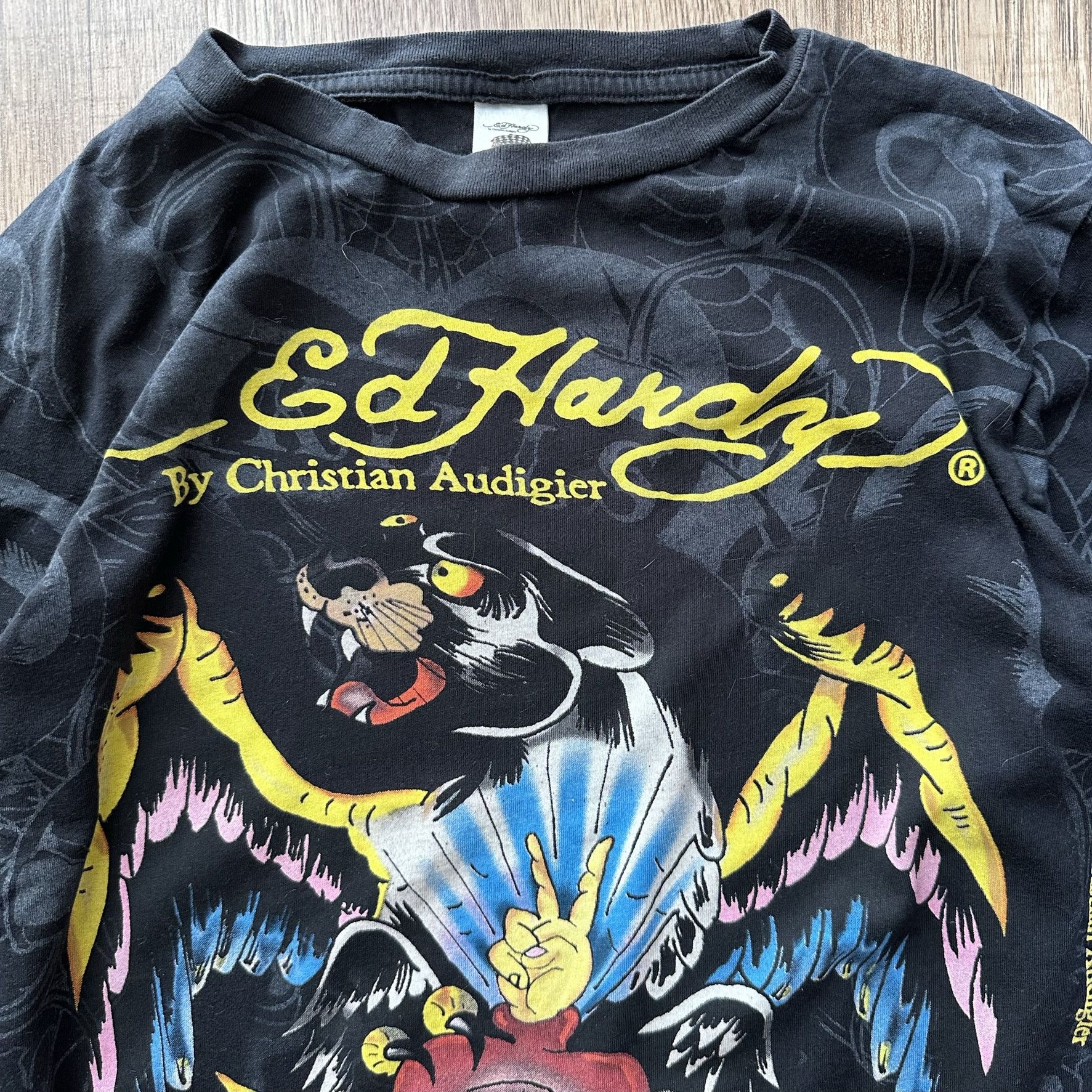 Christian Audigier × Ed Hardy × Vintage Black vintage longsleeve tee Ed Hardy Christian Audigier Size US S / EU 44-46 / 1 - 3 Thumbnail