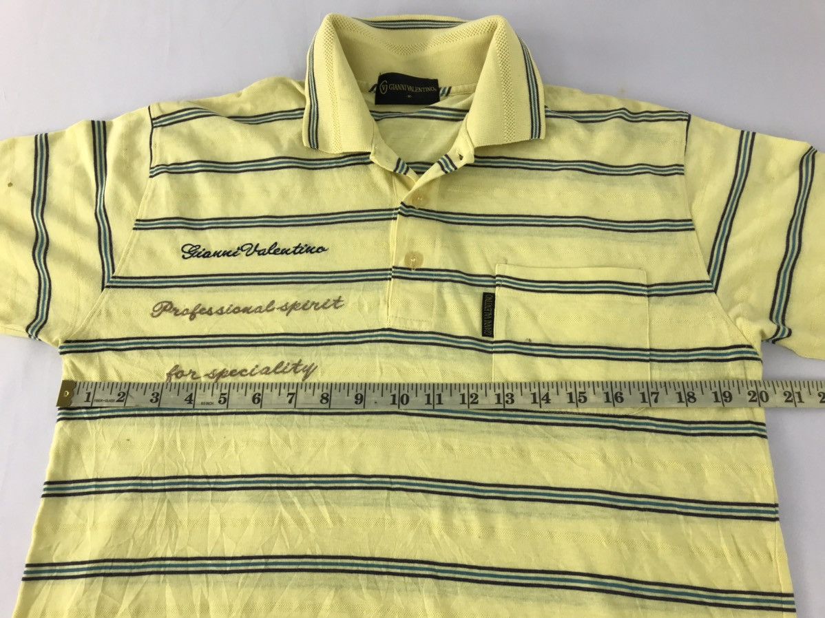 Gianni Valentino × Valentino Gianni Valentino Striped Design Polo Longsleeve Tee Tshirt Size US M / EU 48-50 / 2 - 8 Thumbnail