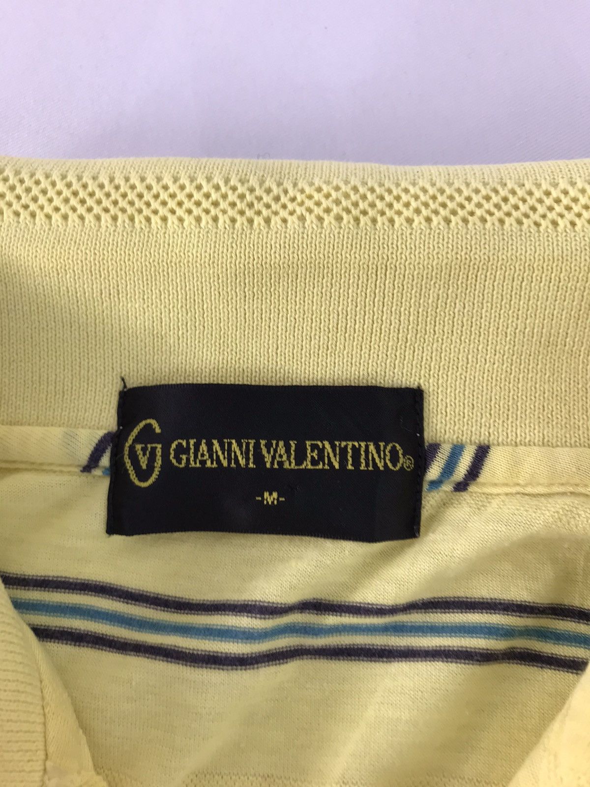 Gianni Valentino × Valentino Gianni Valentino Striped Design Polo Longsleeve Tee Tshirt Size US M / EU 48-50 / 2 - 5 Thumbnail