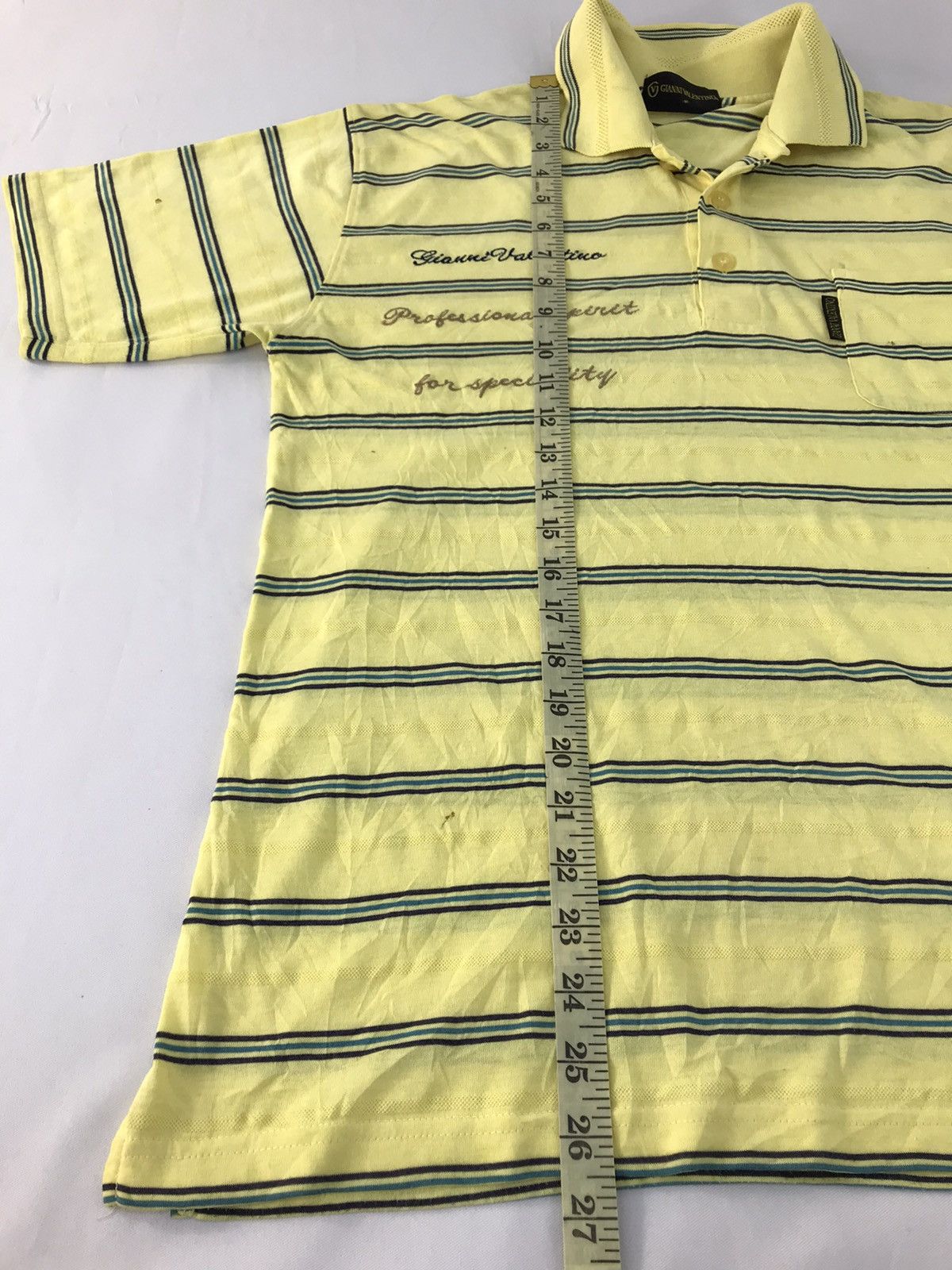Gianni Valentino × Valentino Gianni Valentino Striped Design Polo Longsleeve Tee Tshirt Size US M / EU 48-50 / 2 - 9 Thumbnail