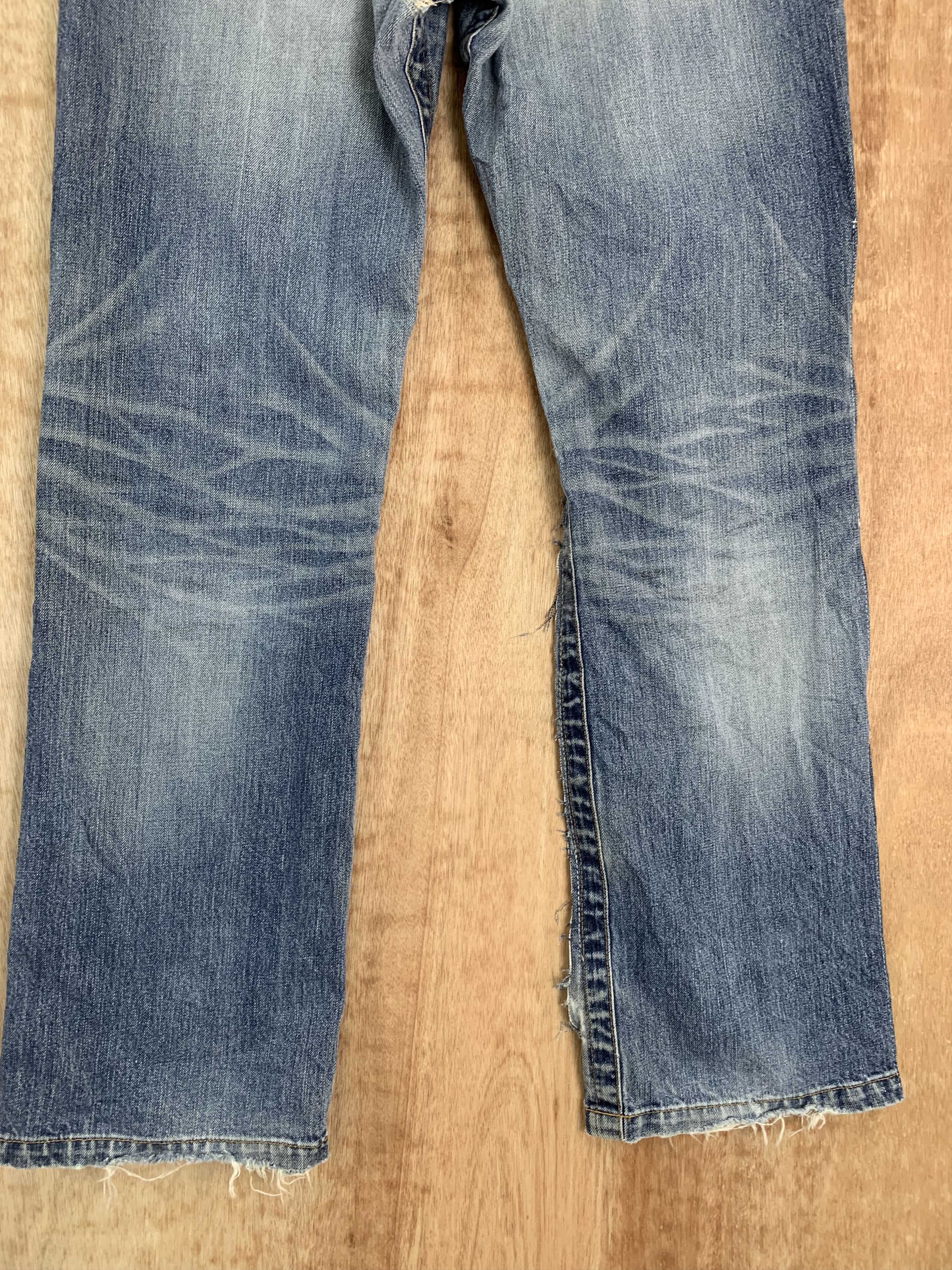 Japanese Brand 💥Parachuted💥Distressed Denim Bayvi Reconstructed Vintage Size US 35 - 17 Thumbnail