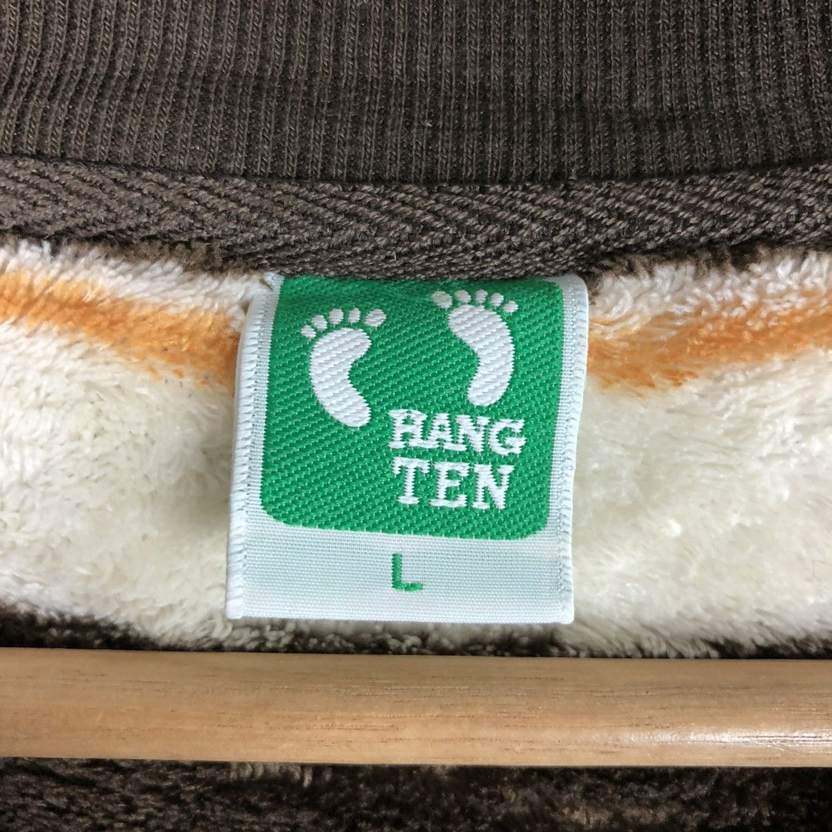 Hang Ten Vintage Y2K Hang Ten Iconic Colour Stripe Long Sleeve Fleece Size US L / EU 52-54 / 3 - 5 Thumbnail