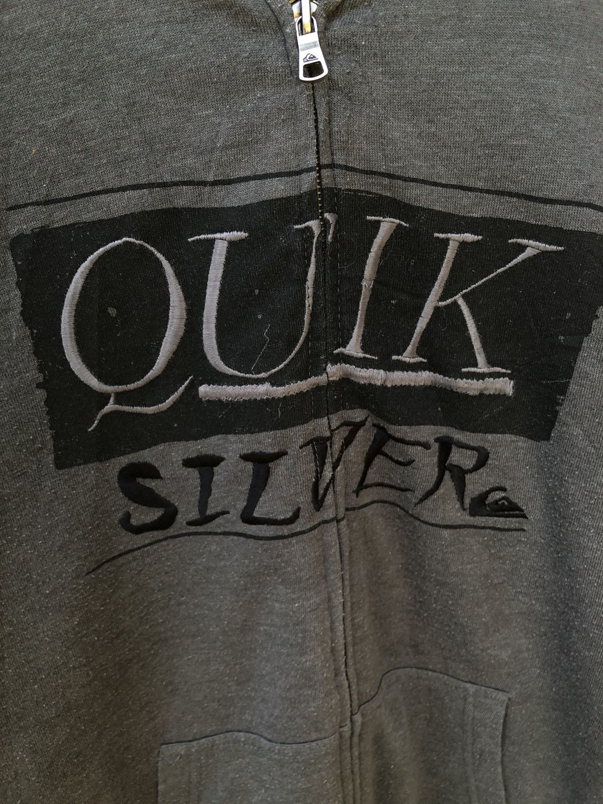 Quicksilver 💥Vtg Quicksilver Embroidered Box Logo Hoodie Sweatshirt Size US L / EU 52-54 / 3 - 3 Thumbnail