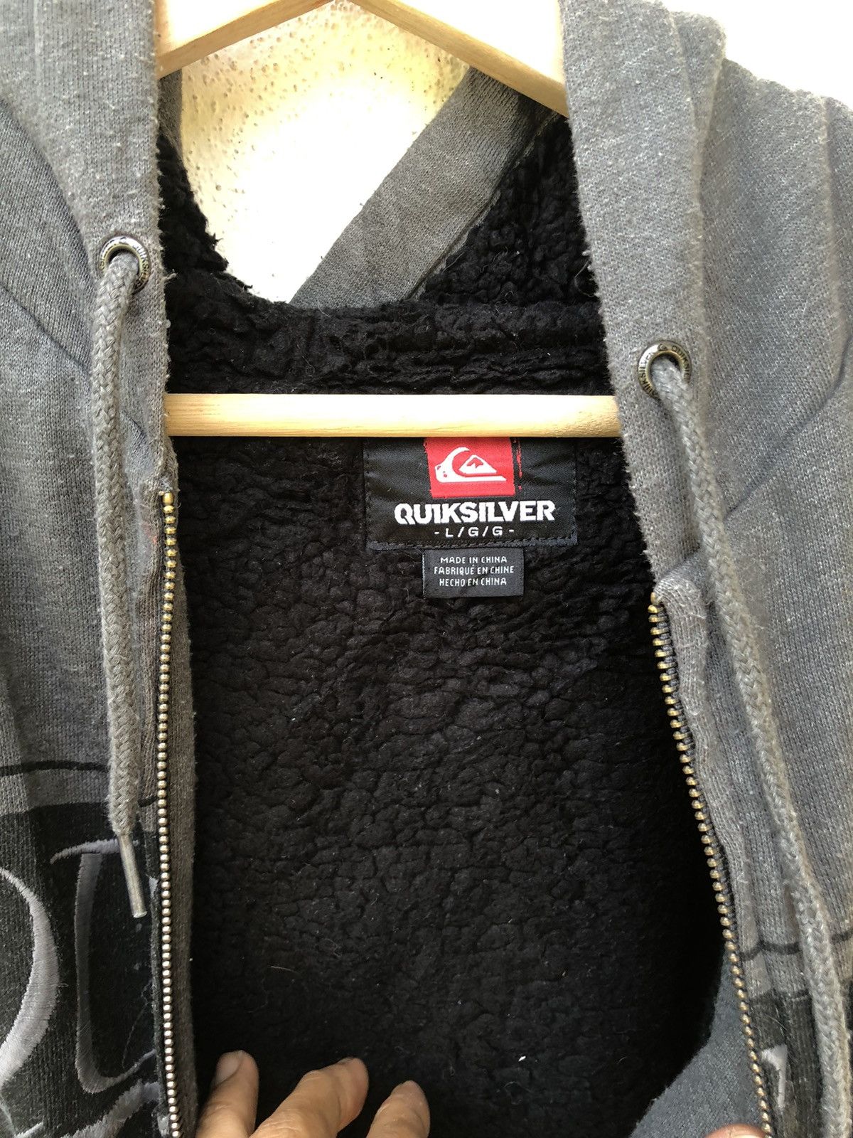 Quicksilver 💥Vtg Quicksilver Embroidered Box Logo Hoodie Sweatshirt Size US L / EU 52-54 / 3 - 4 Thumbnail