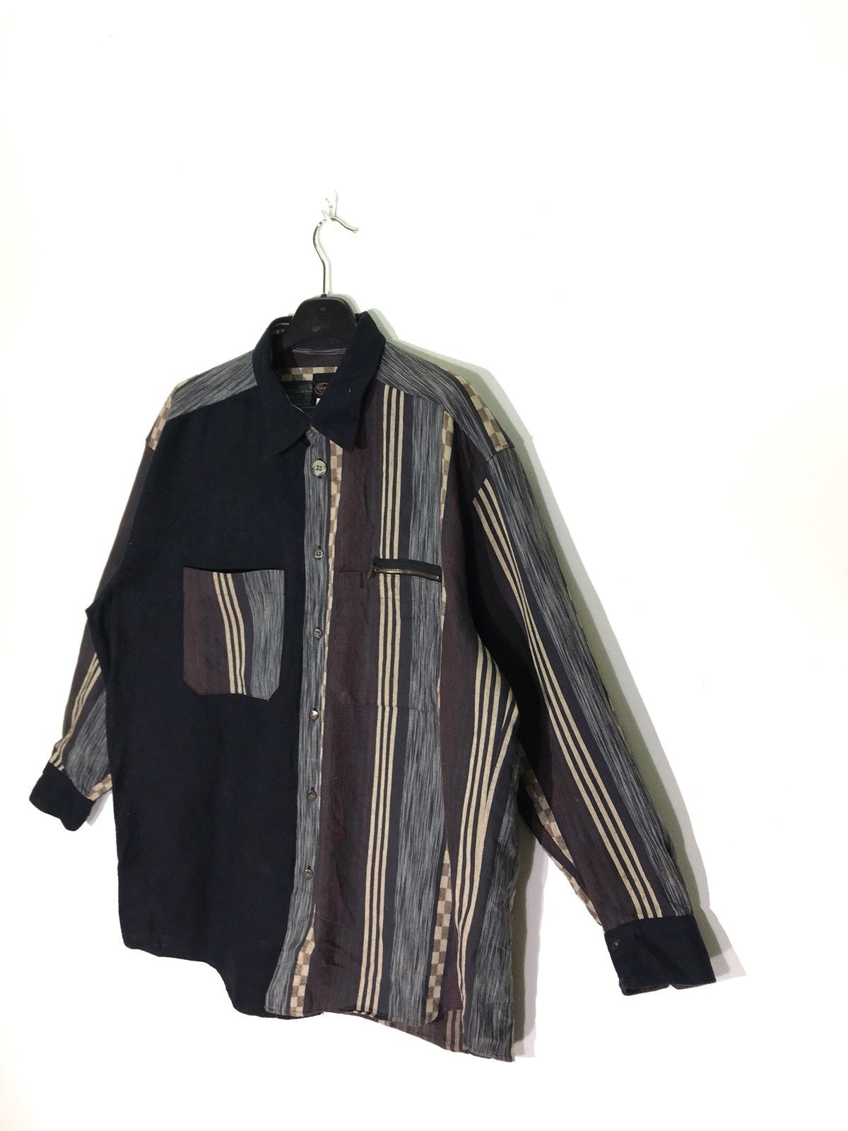 Japanese Brand Made In Japan B-Vine In Travis Stripe Long Sleeve Shirt Size US L / EU 52-54 / 3 - 2 Thumbnail